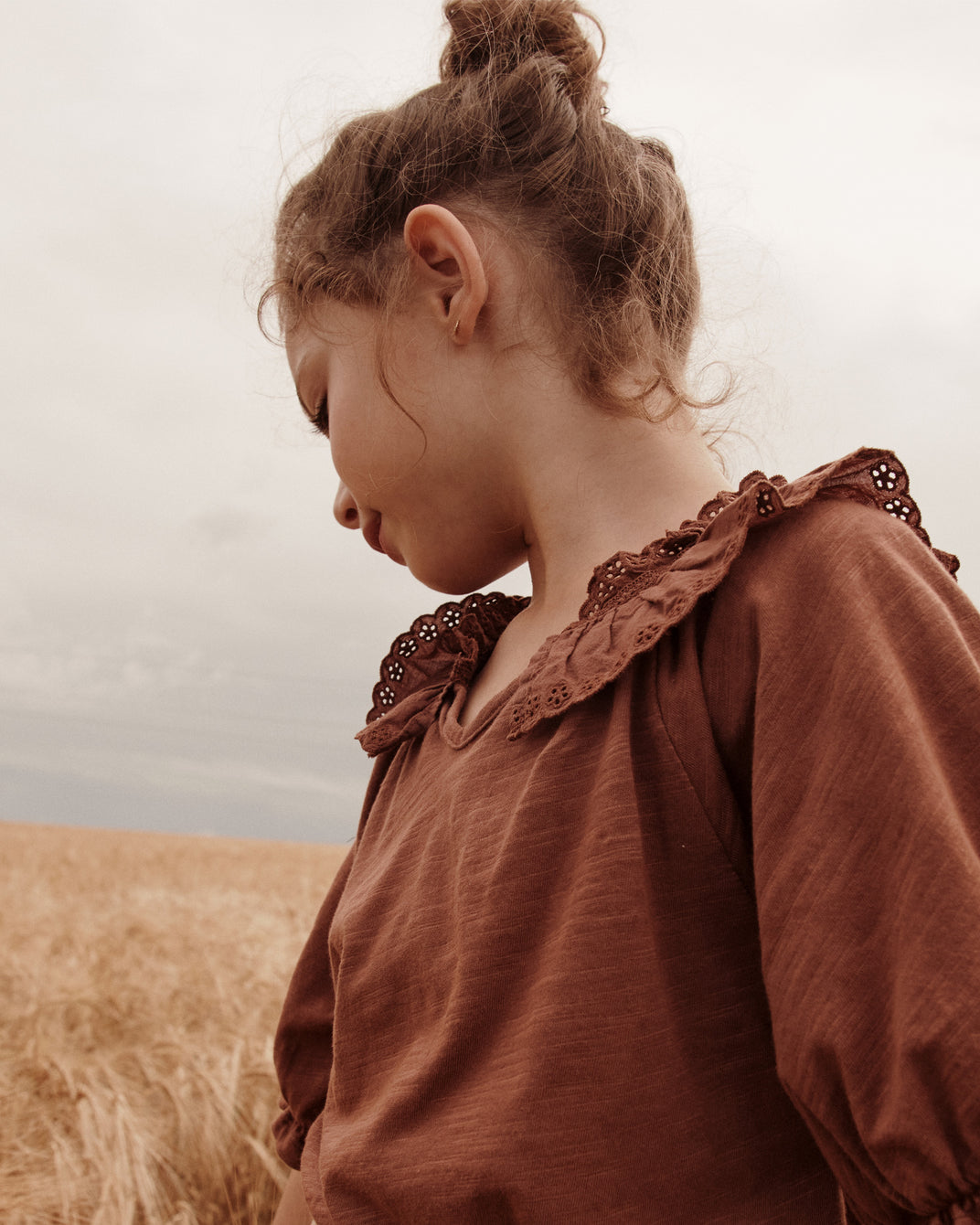 Brown organic cotton blouse
