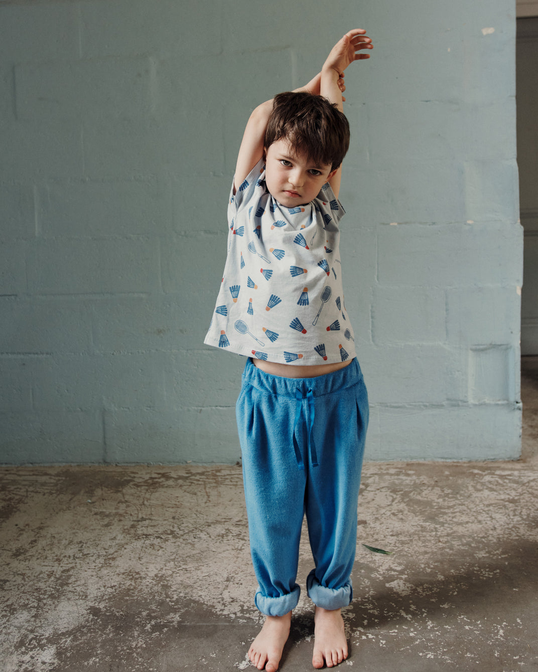 Tee-shirt coton bio badminton brume