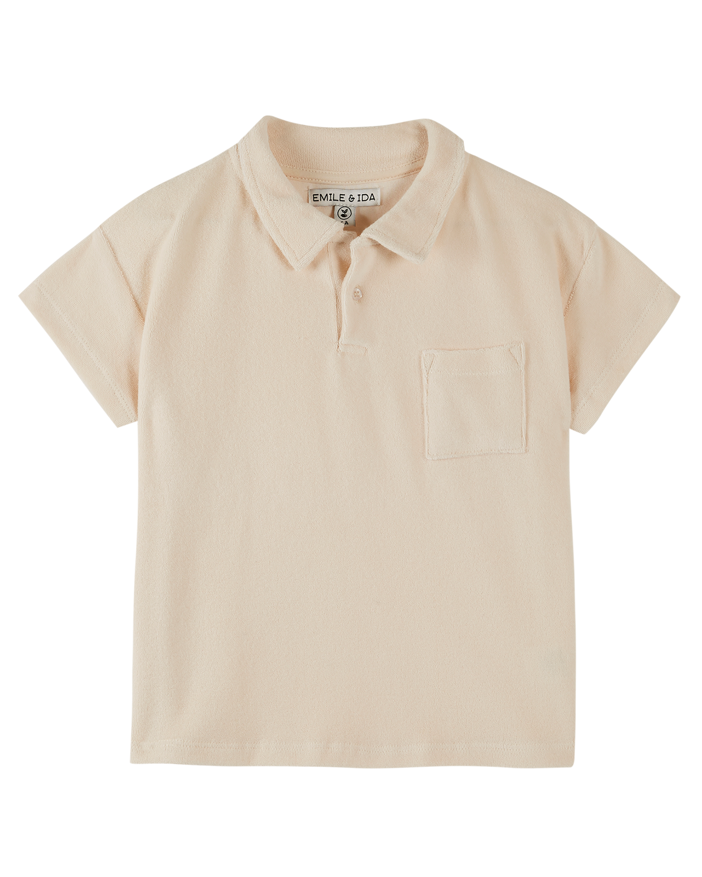 Polo enfant éponge écru