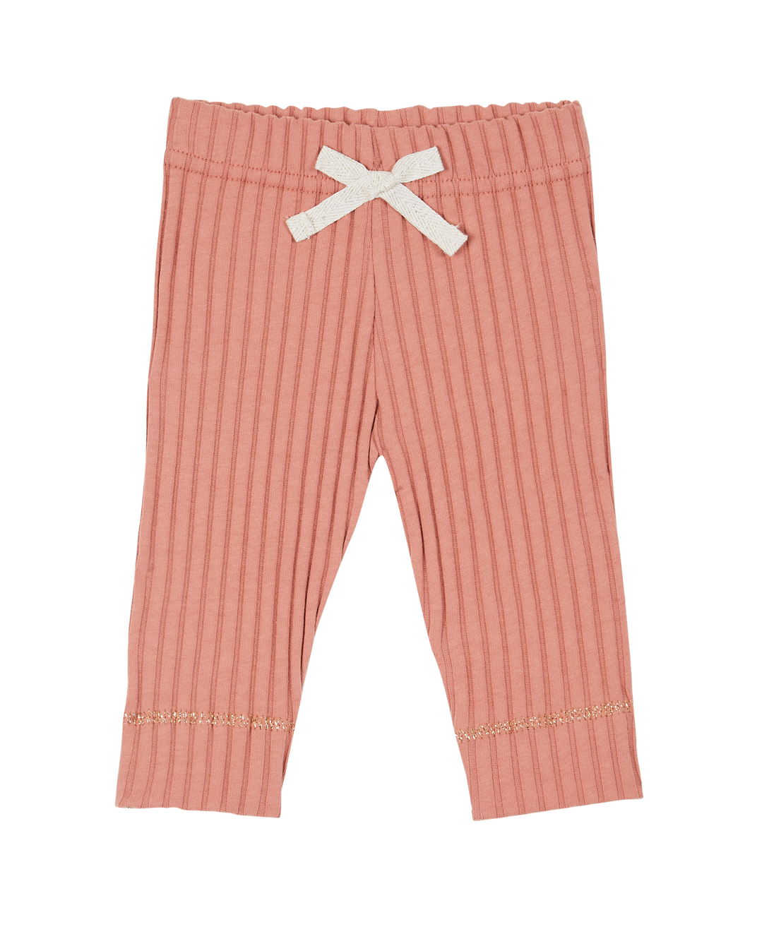 Legging coton côtelé tuile