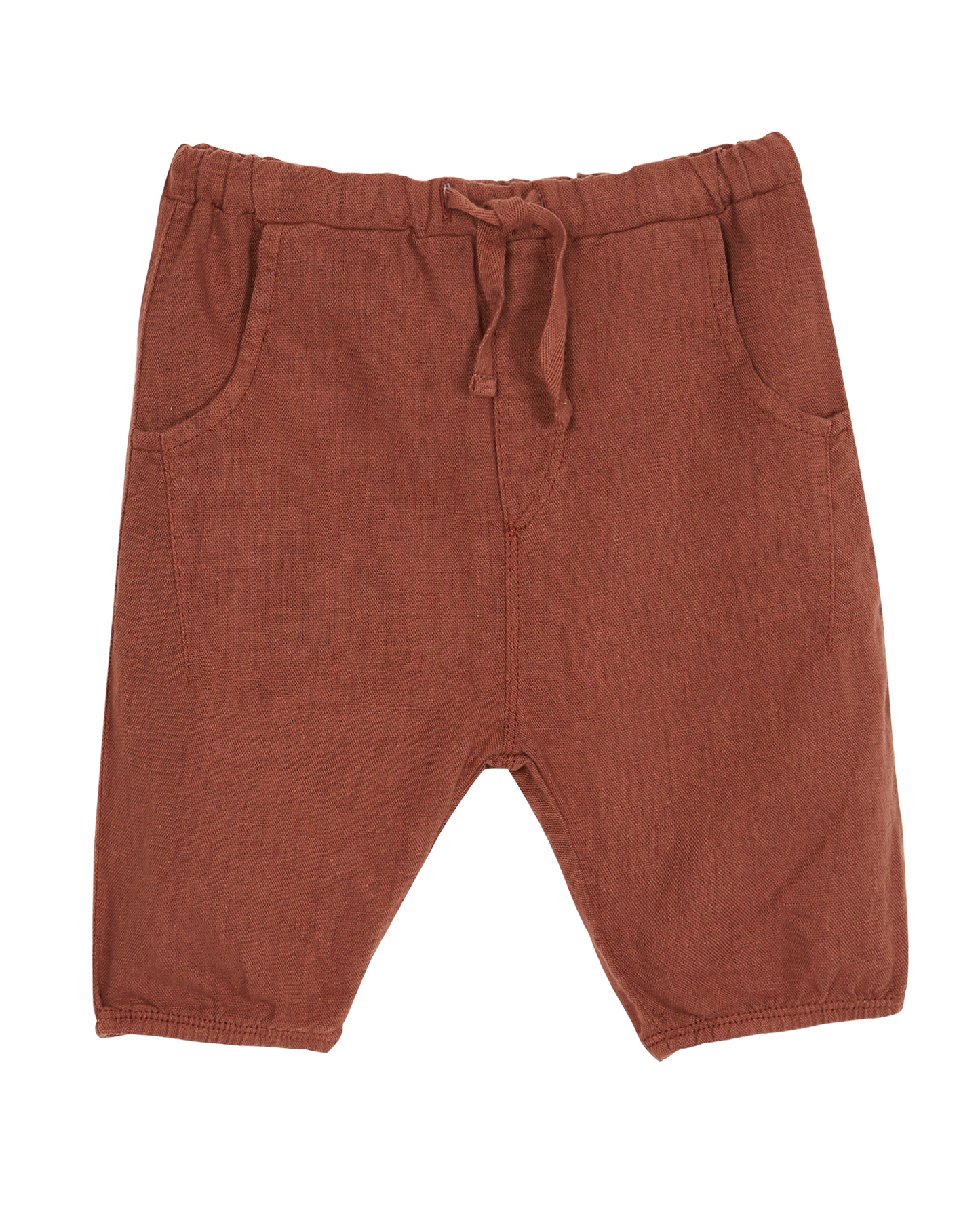 pantalon lin et coton chocolat