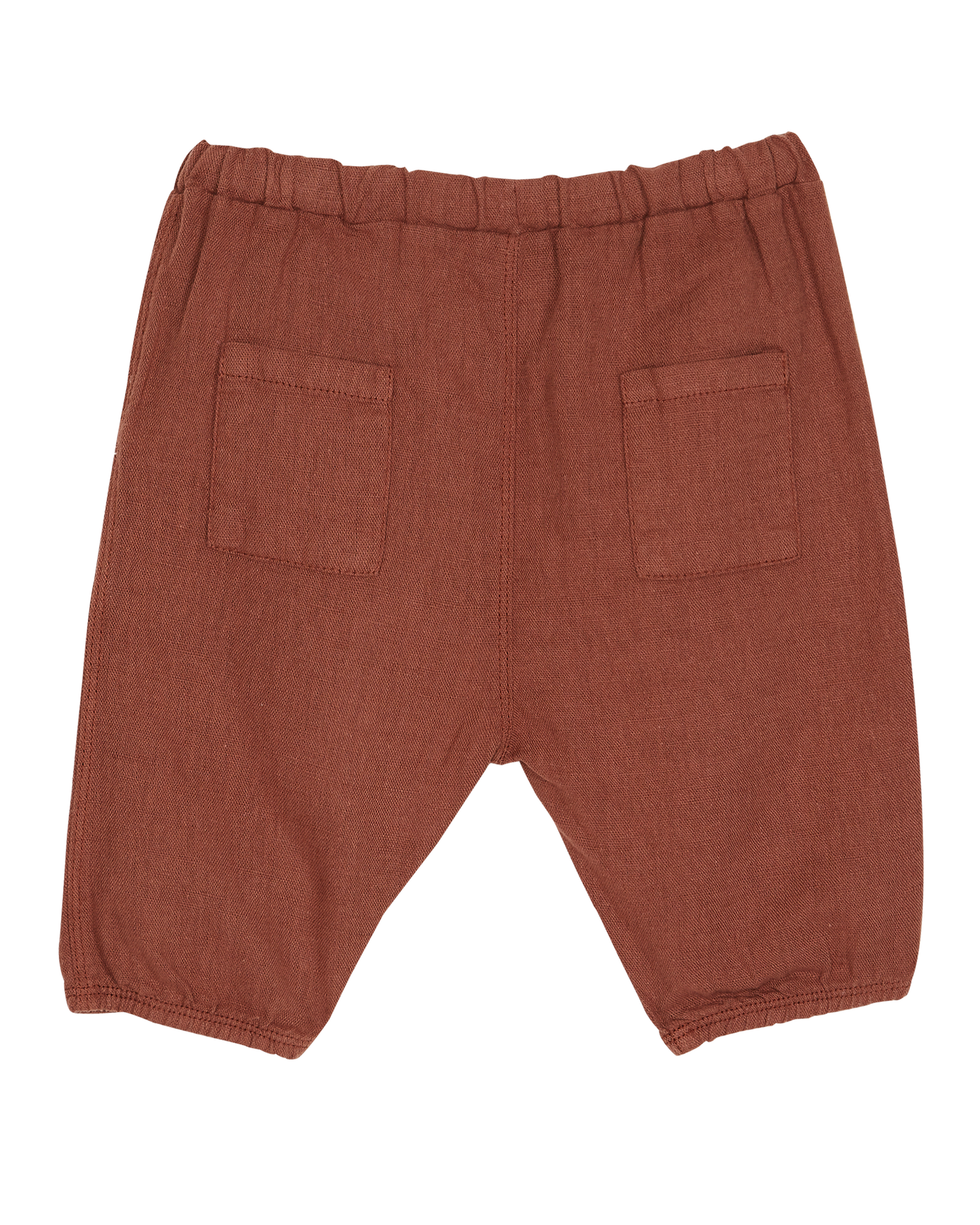 pantalon lin et coton chocolat