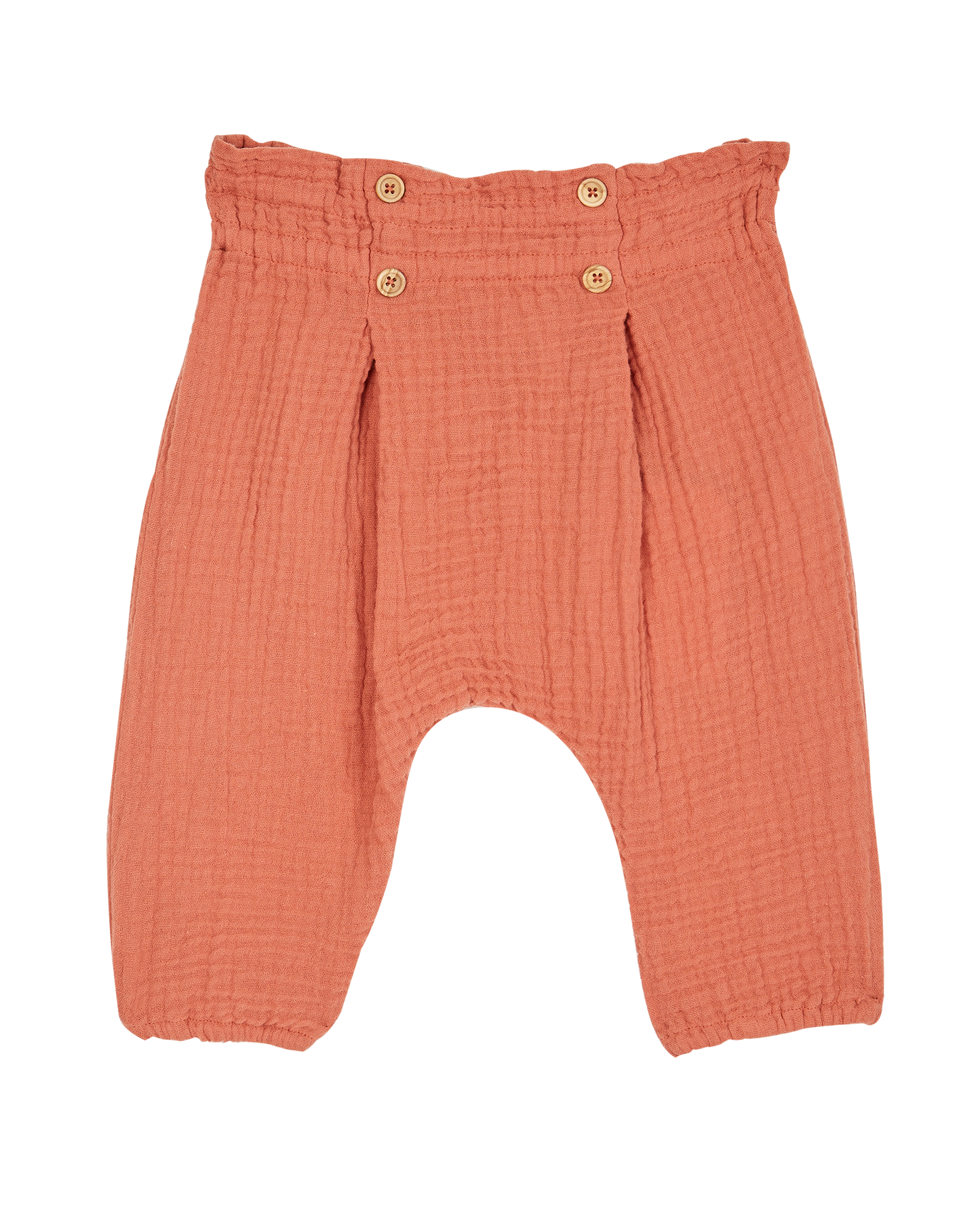 Pantalon sarouel gaze de coton tuile