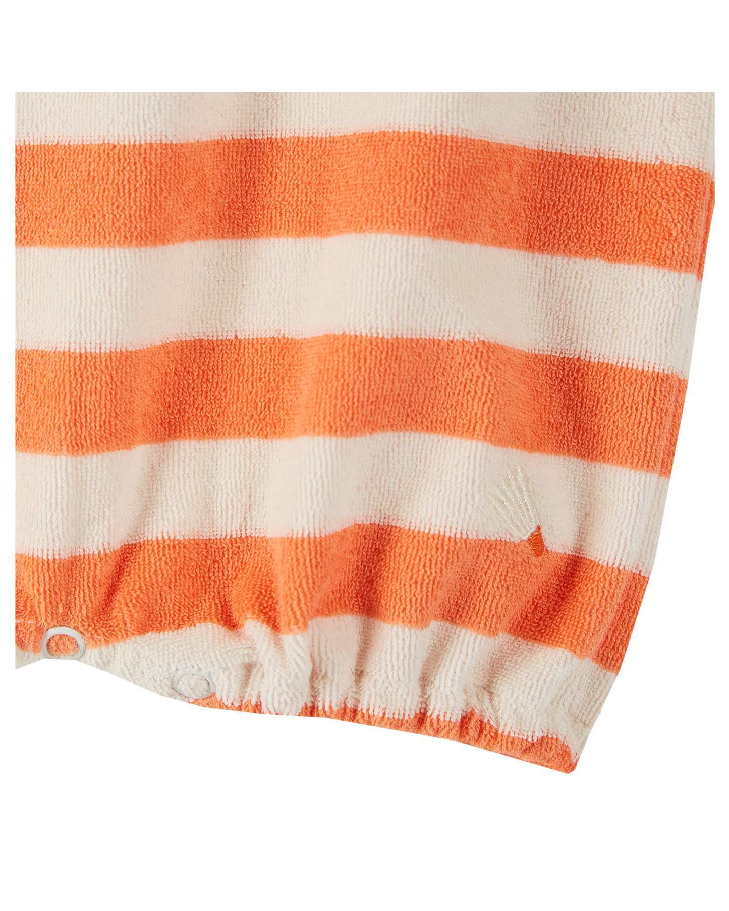 Combicourt éponge rayé orange et blanc