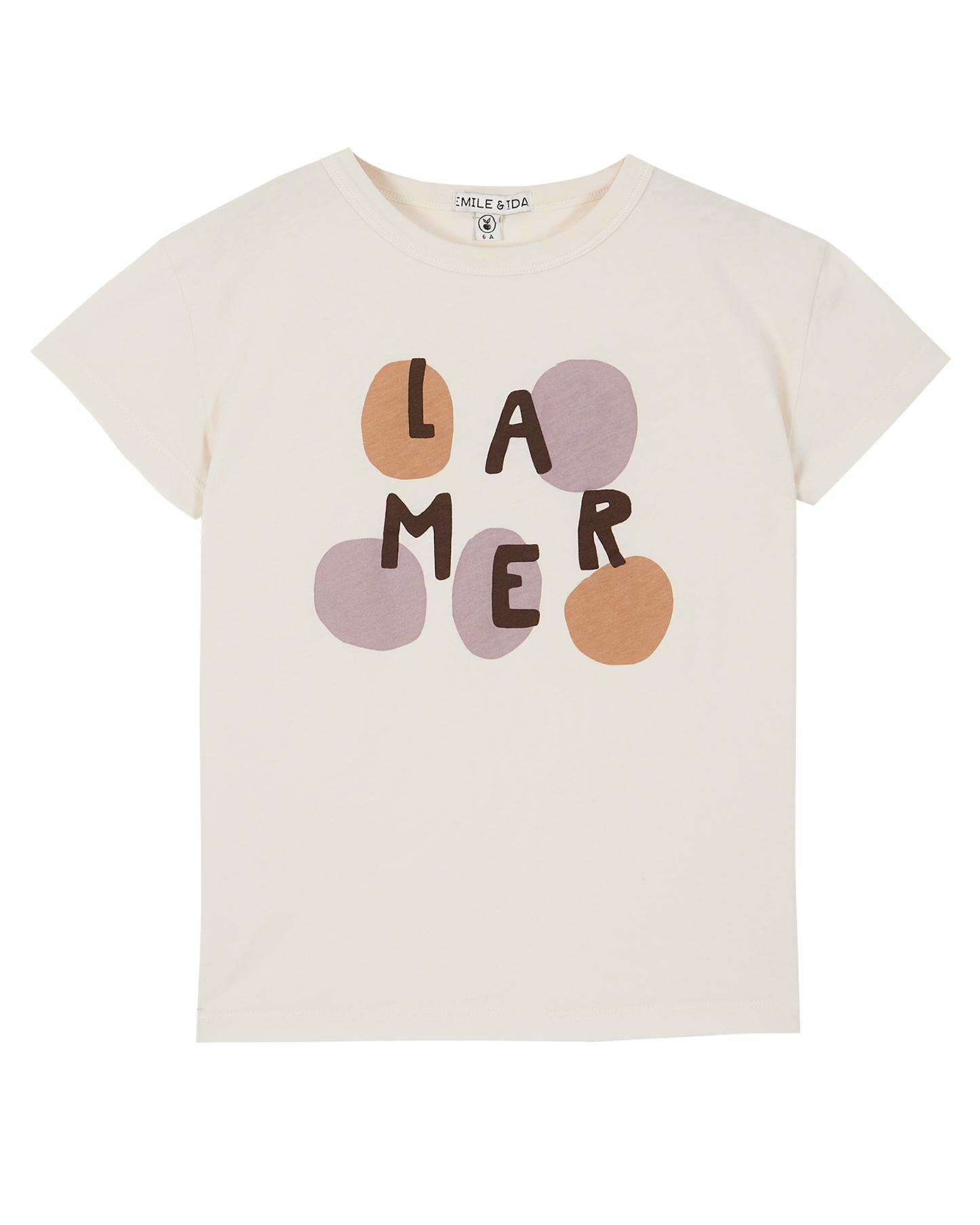 Organic cotton t-shirt, ecru, sea