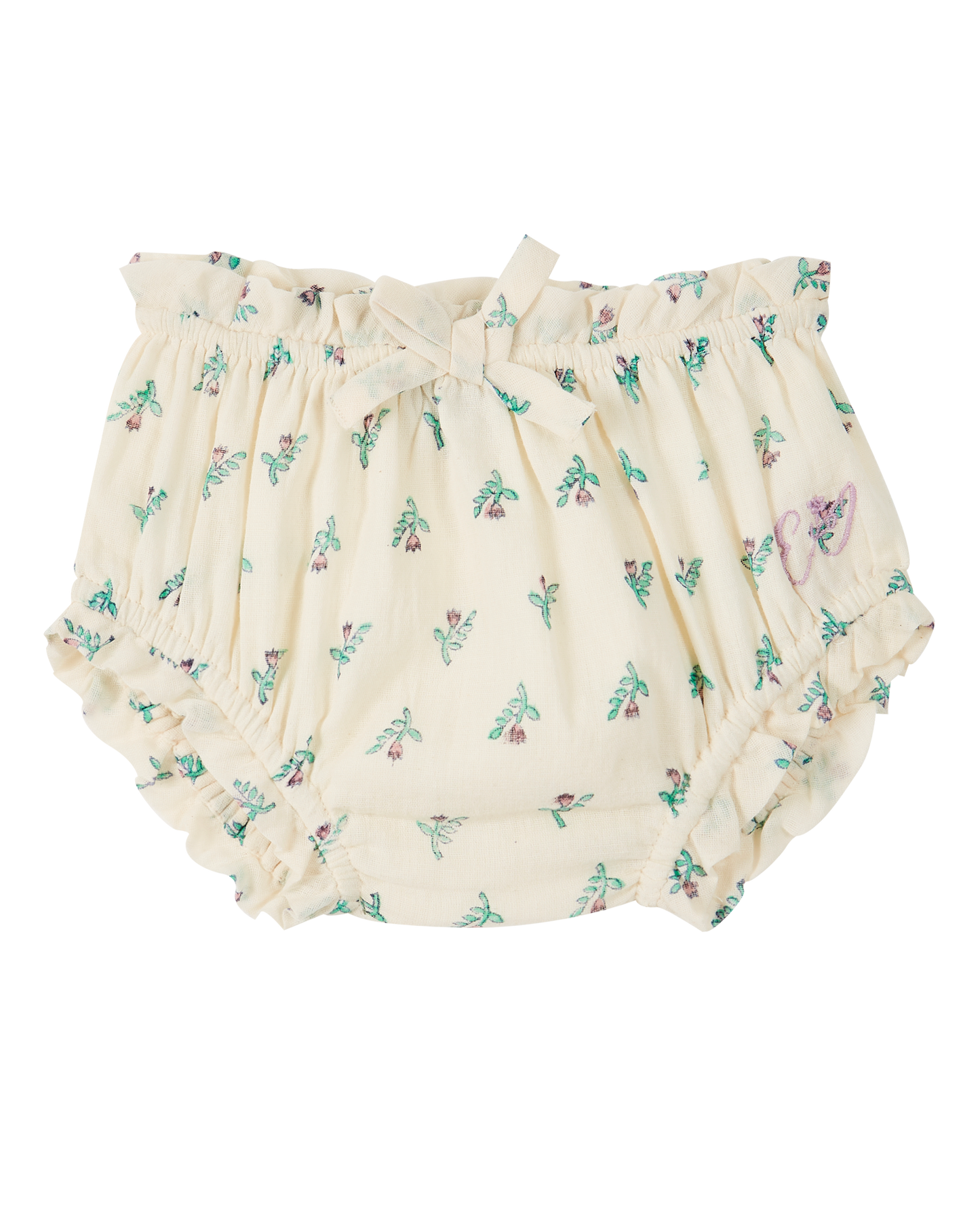 Bloomer coton écru jonquille violet