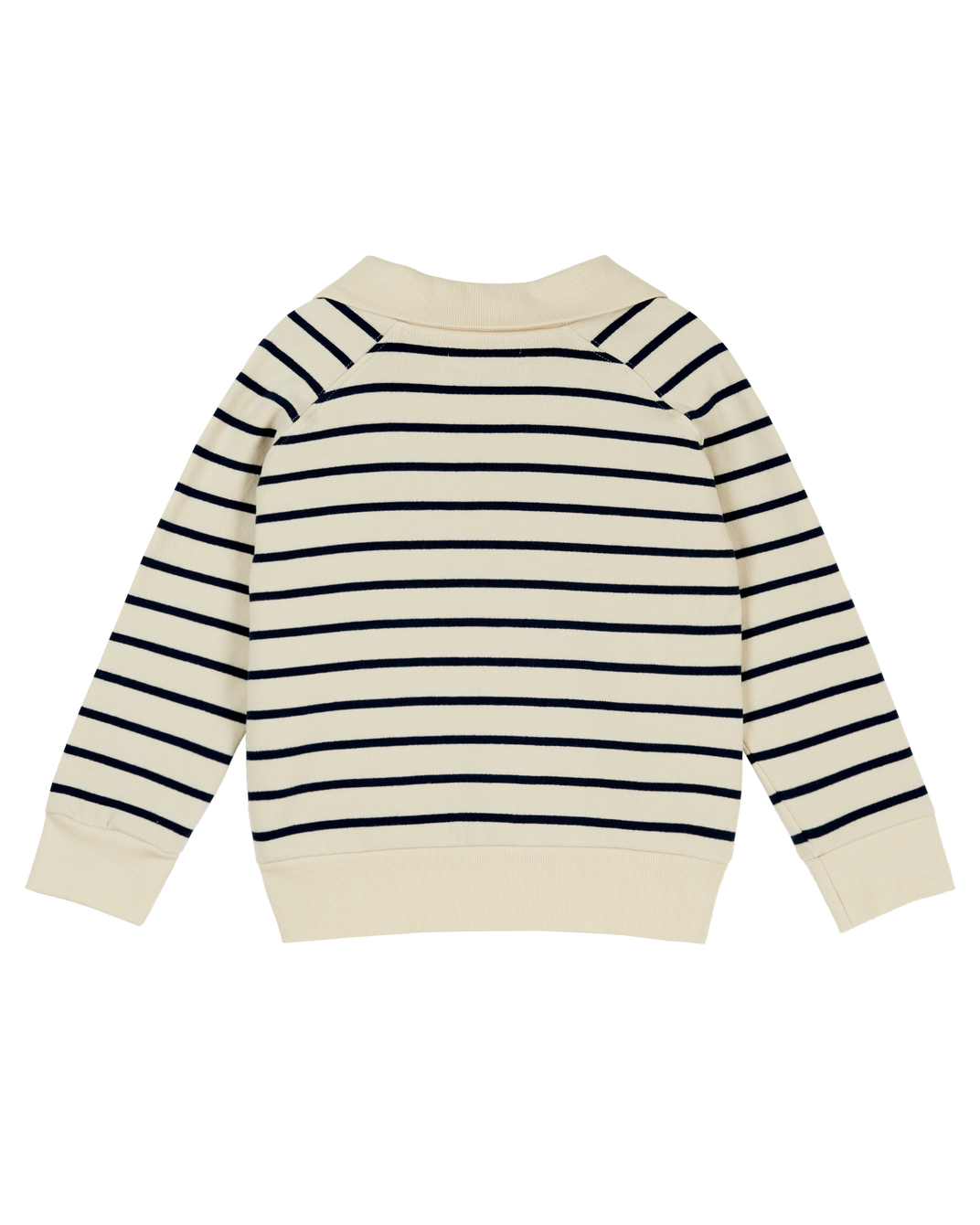 Sweat rayures coton bio marine