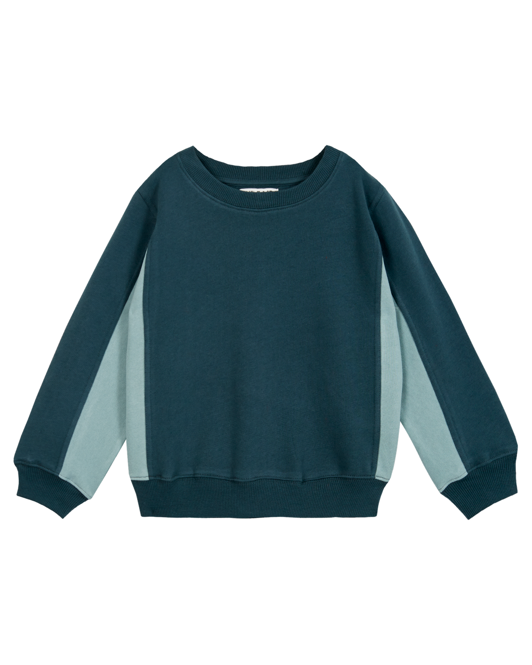 Sweat bicolore coton bio canard et ciel