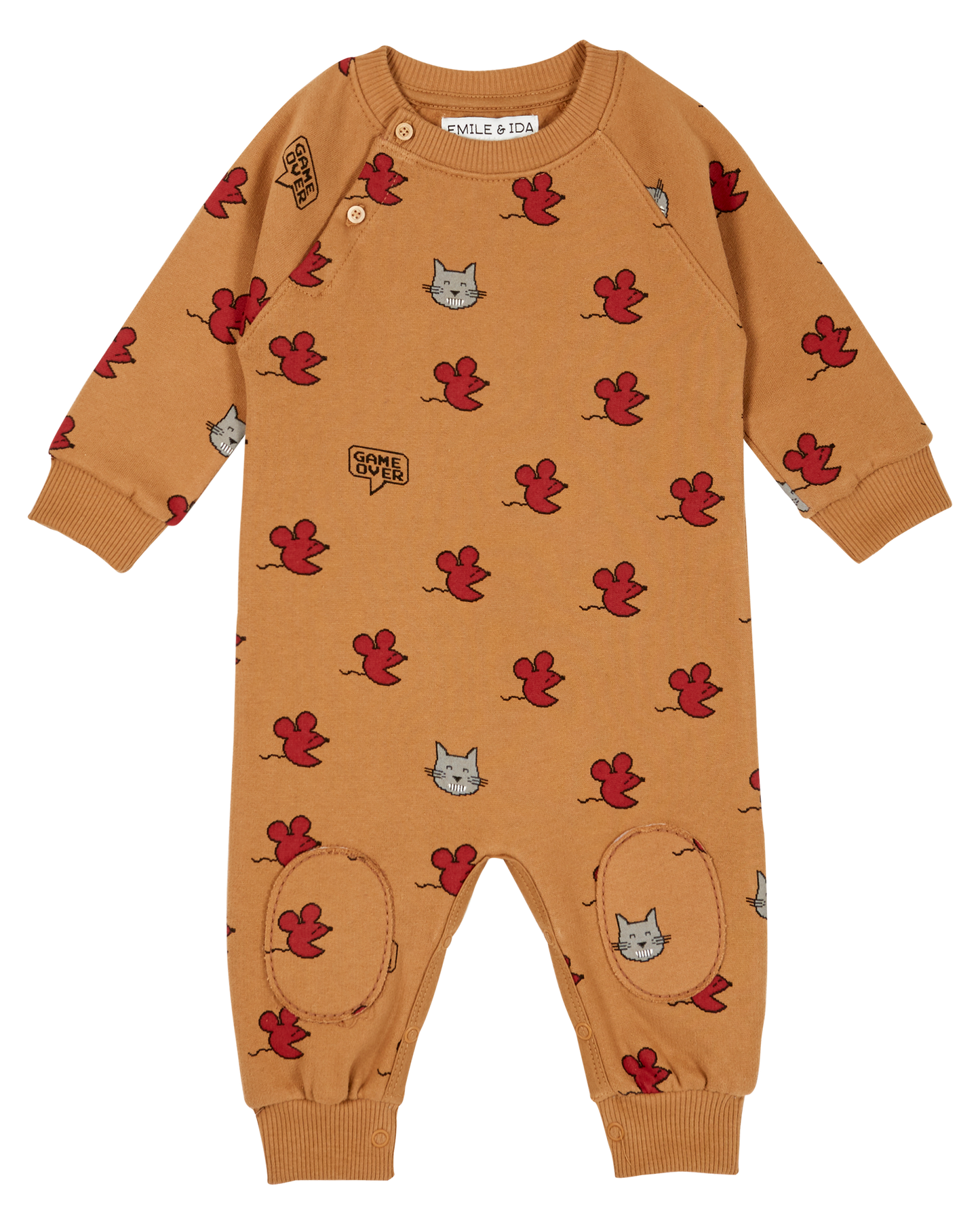 Combinaison souris coton bio caramel