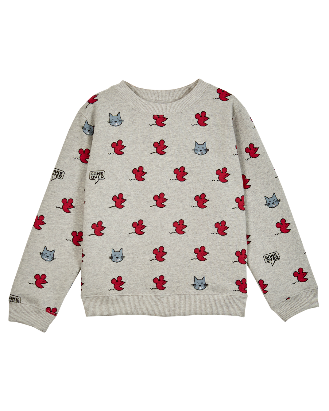 Sweat souris coton bio gris chiné