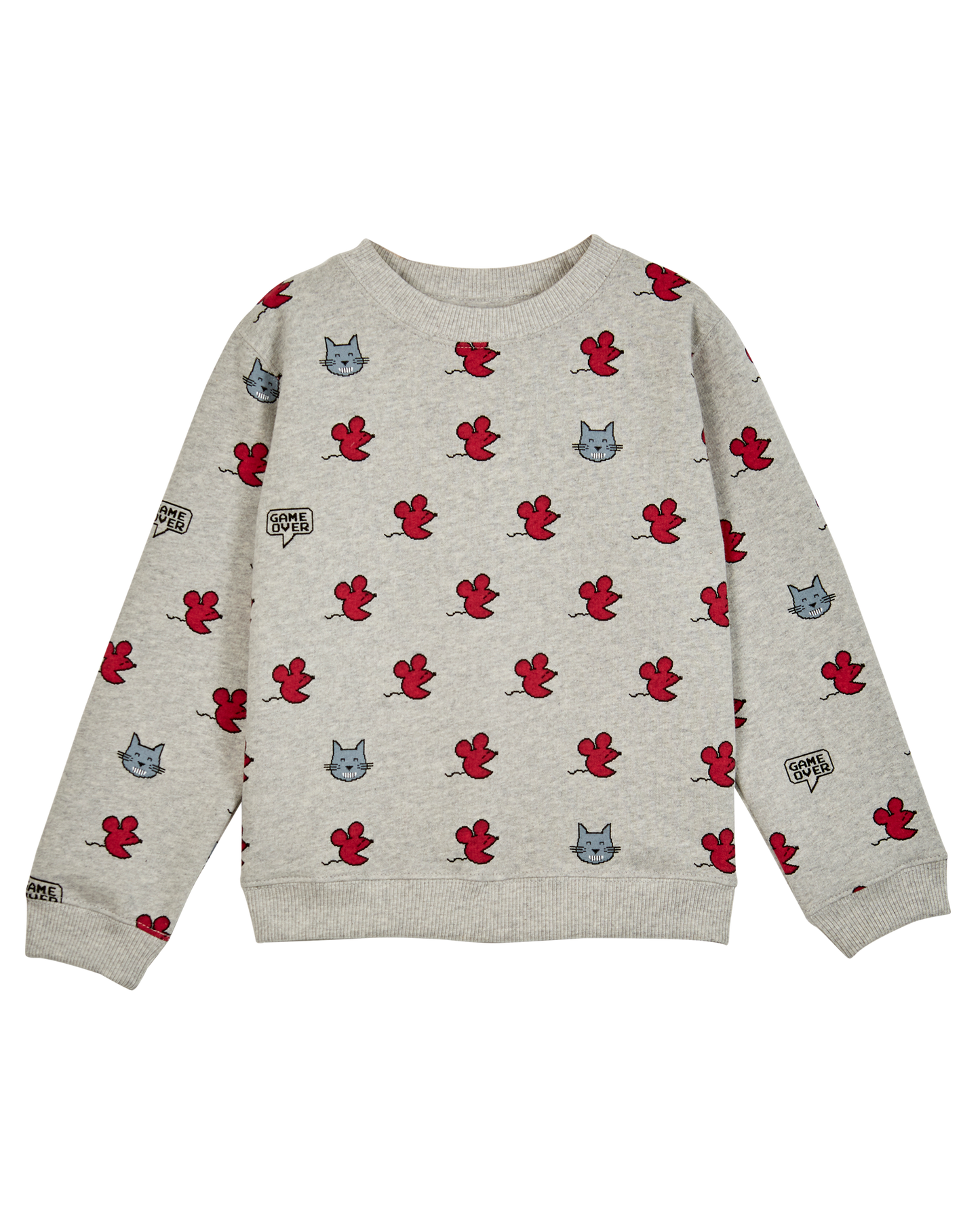 Sweat souris coton bio gris chiné