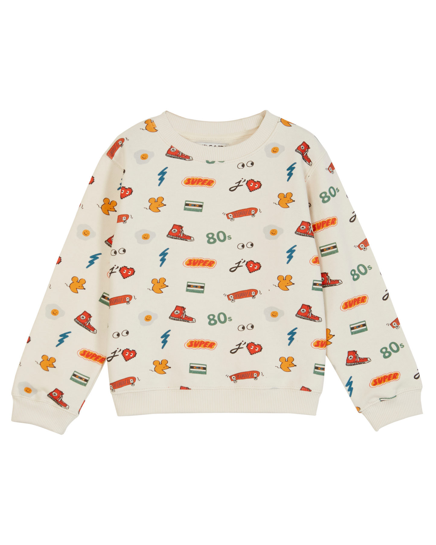 Sweat rétro coton bio écru