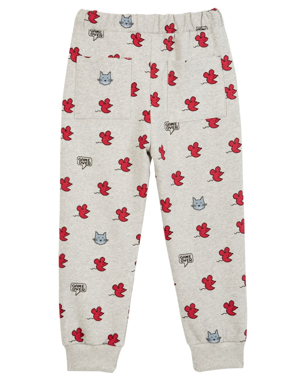 Jogger souris coton bio gris chiné