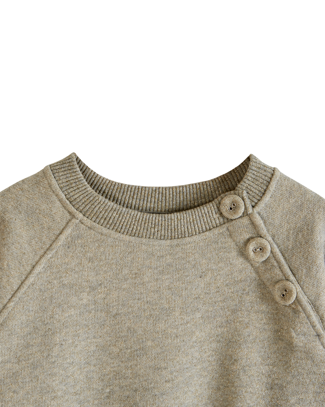 Sweat paillette coton bio gris chiné