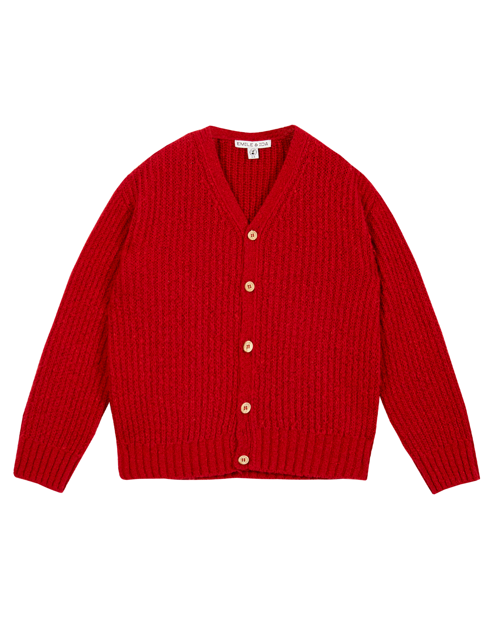 Red recycled wool children's cardigan – Emile et Ida