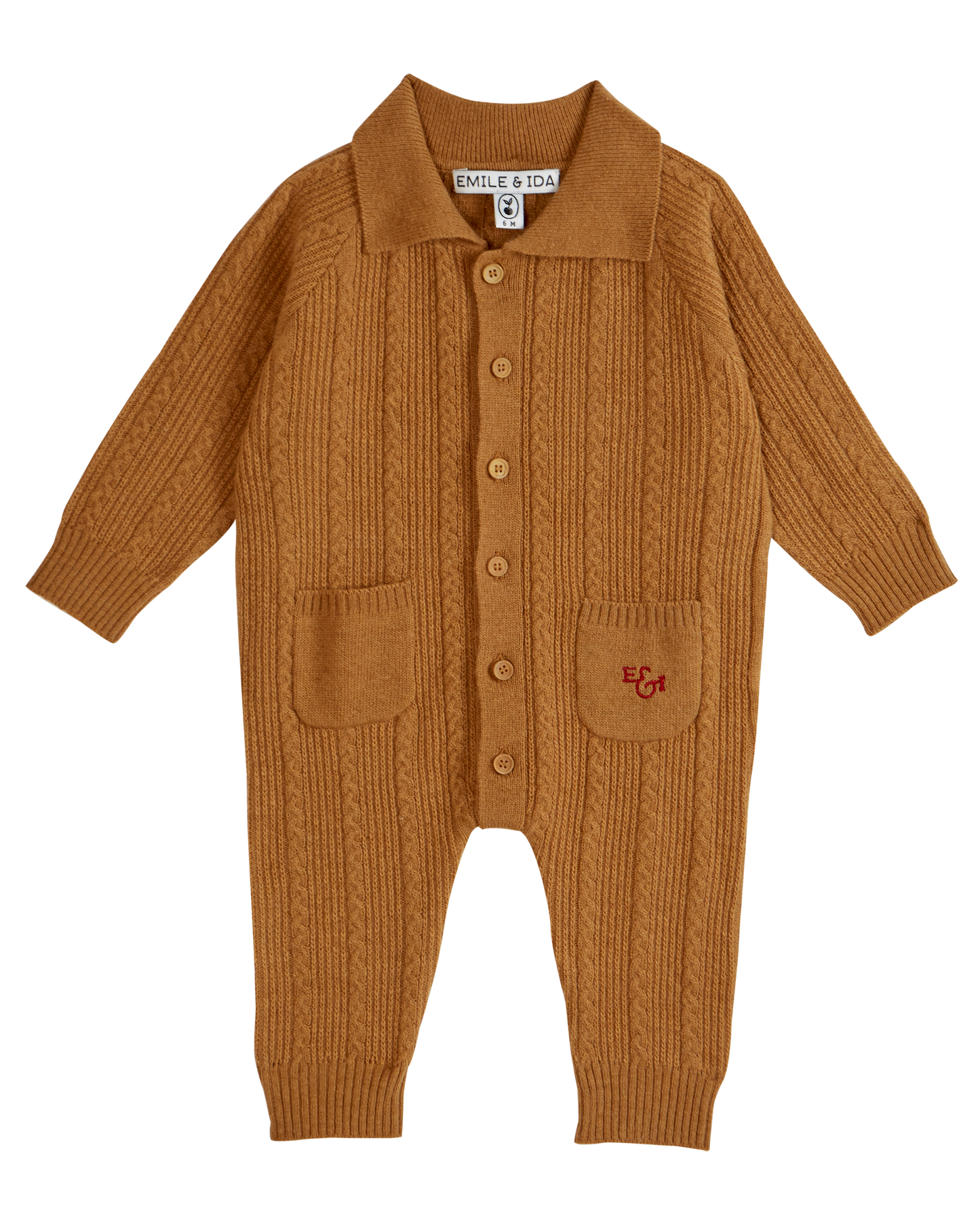 Combinaison en maille caramel