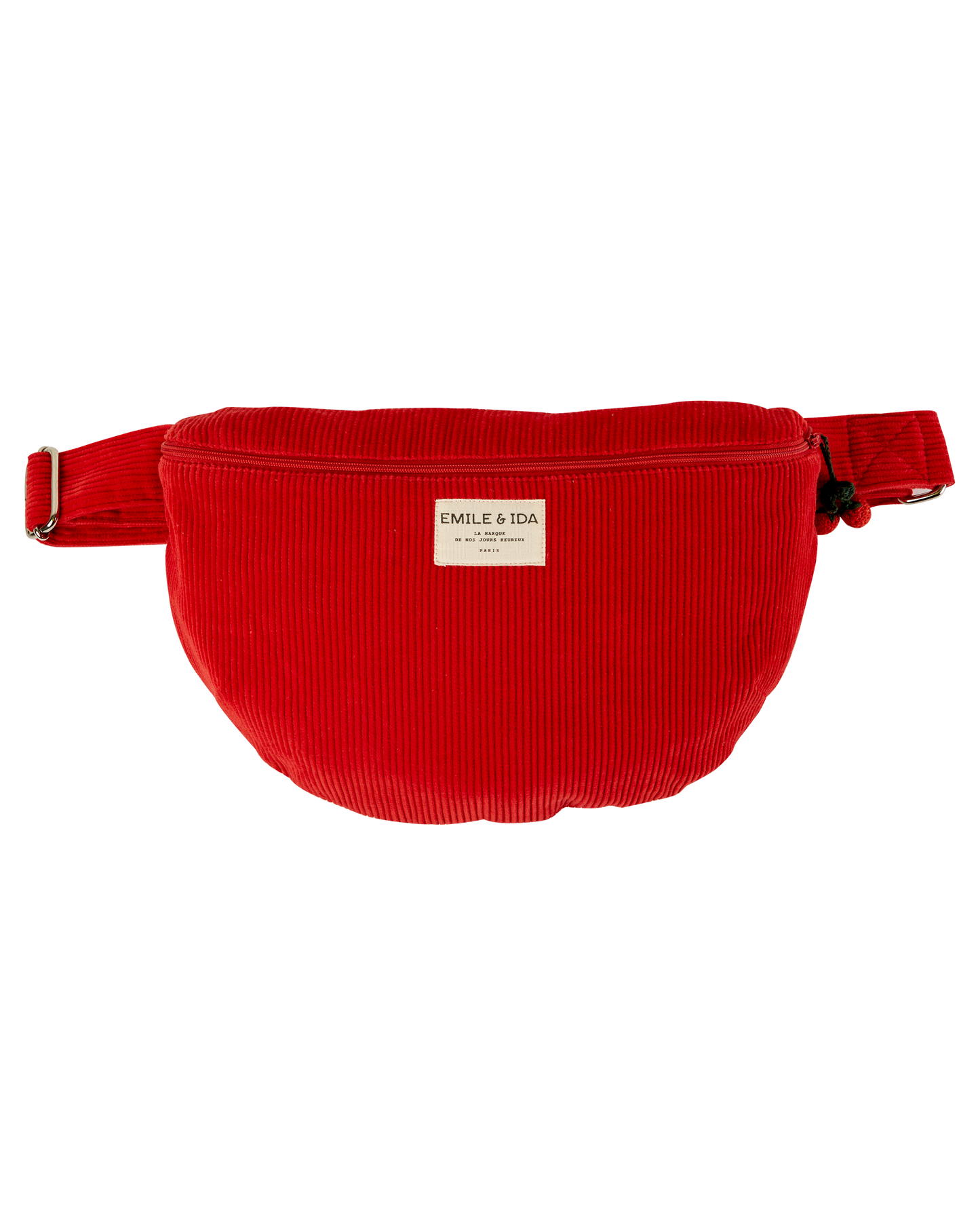 Sac banane velours rouge
