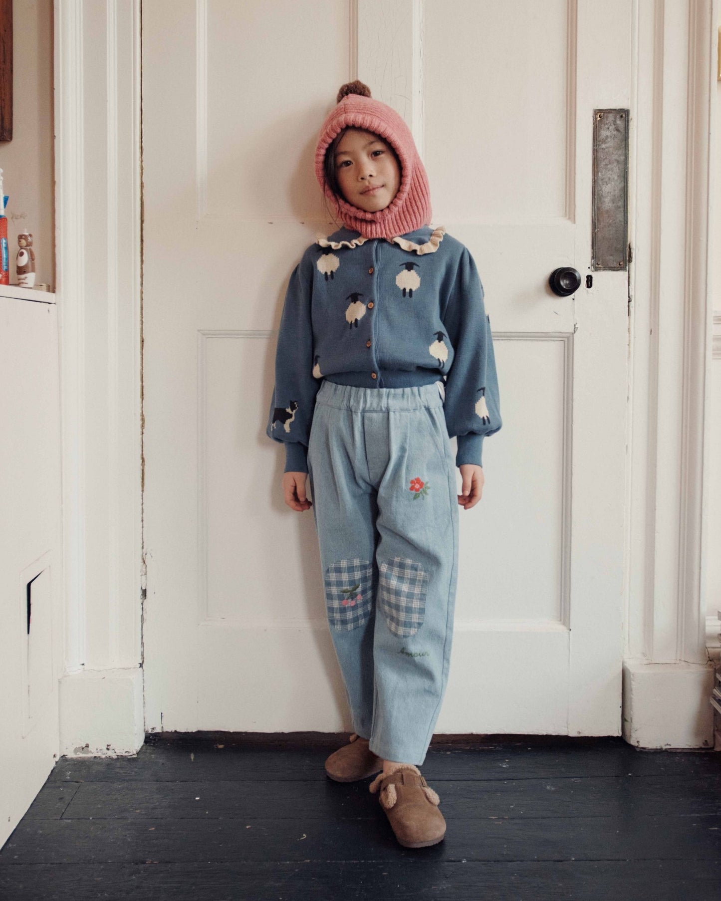 Pantalon carotte - Genouillères denim light