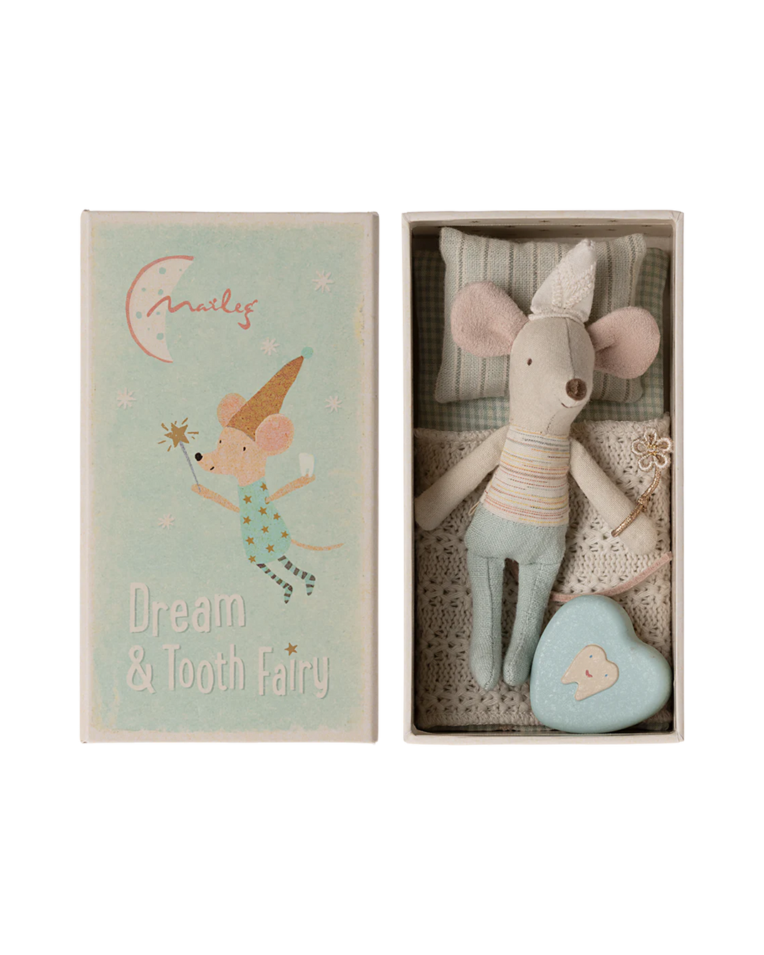 Tooth Fairy Mouse Little Brother Blue 11 cm - Maileg