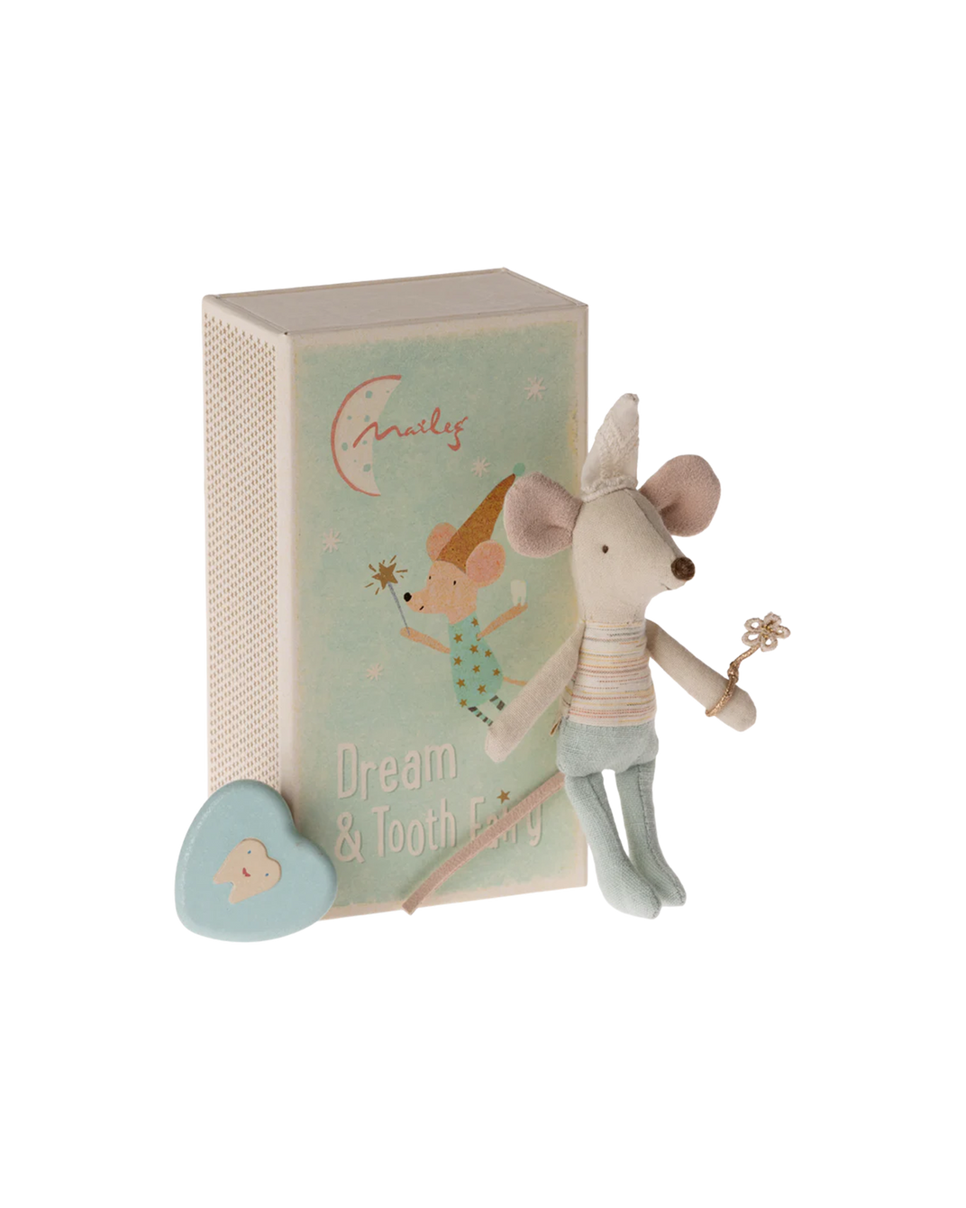 Tooth Fairy Mouse Little Brother Blue 11 cm - Maileg