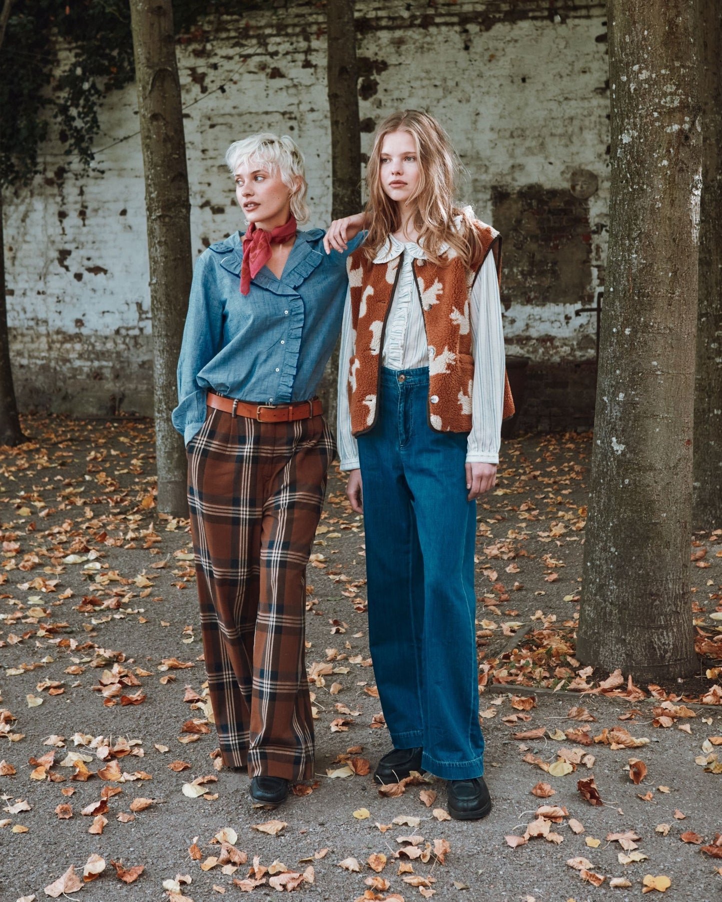 Blouse volantée à rayures écru