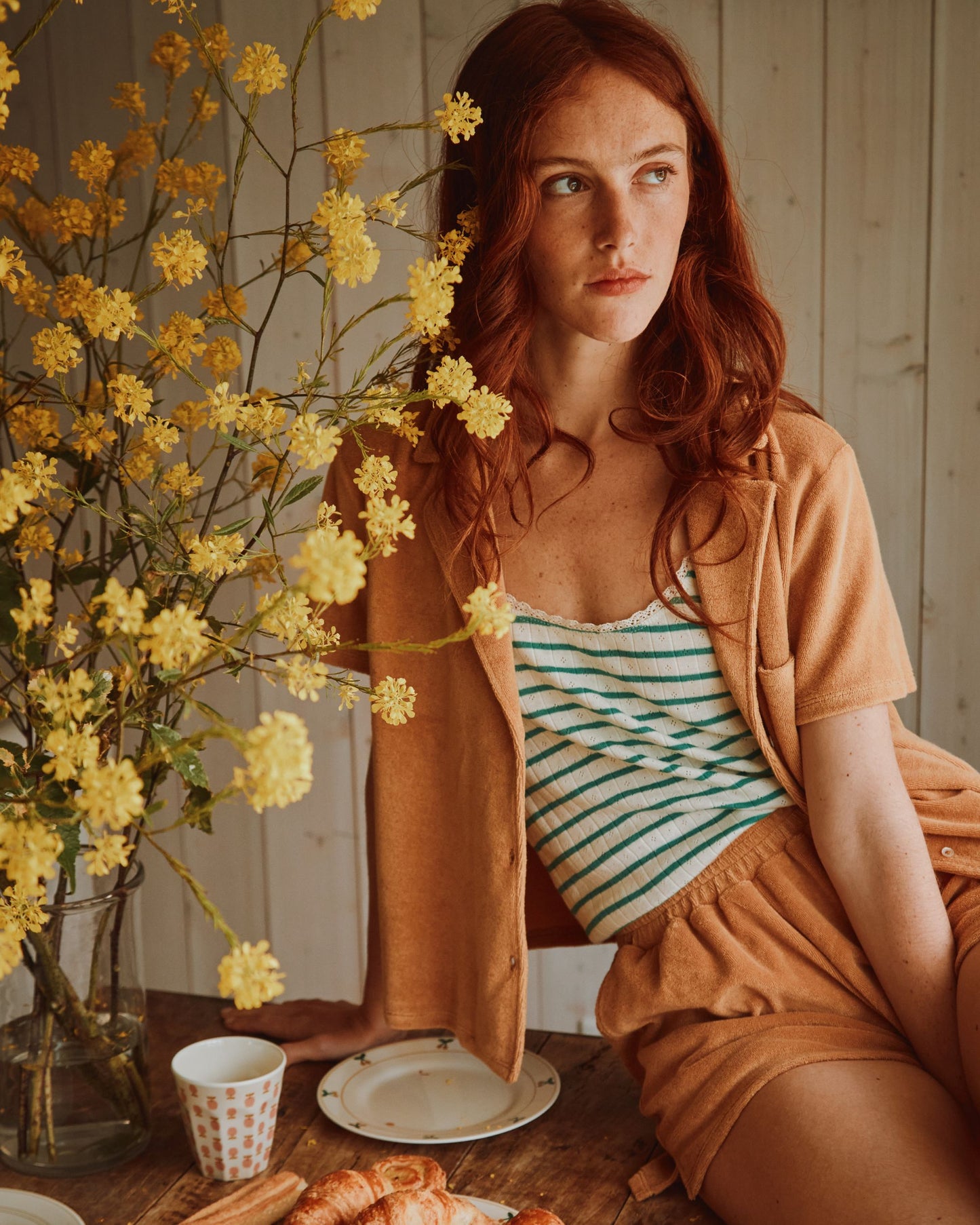 Short - éponge uni miel