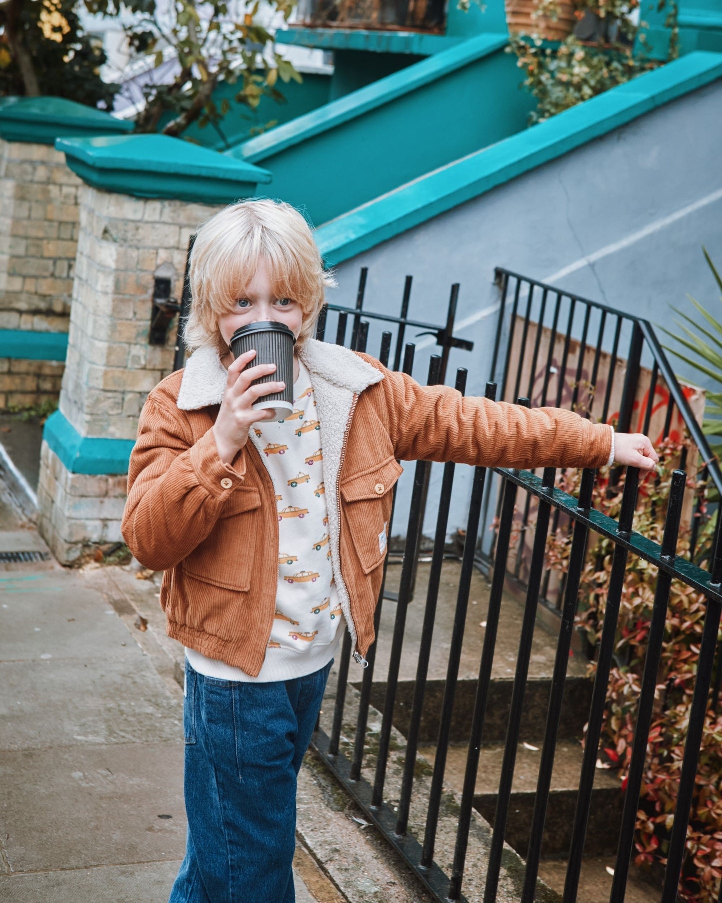 pecan-lined velvet jacket