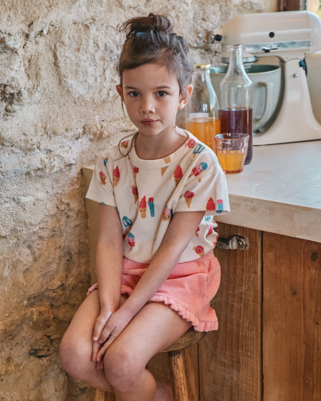 T-shirt - Éponge glaces crème