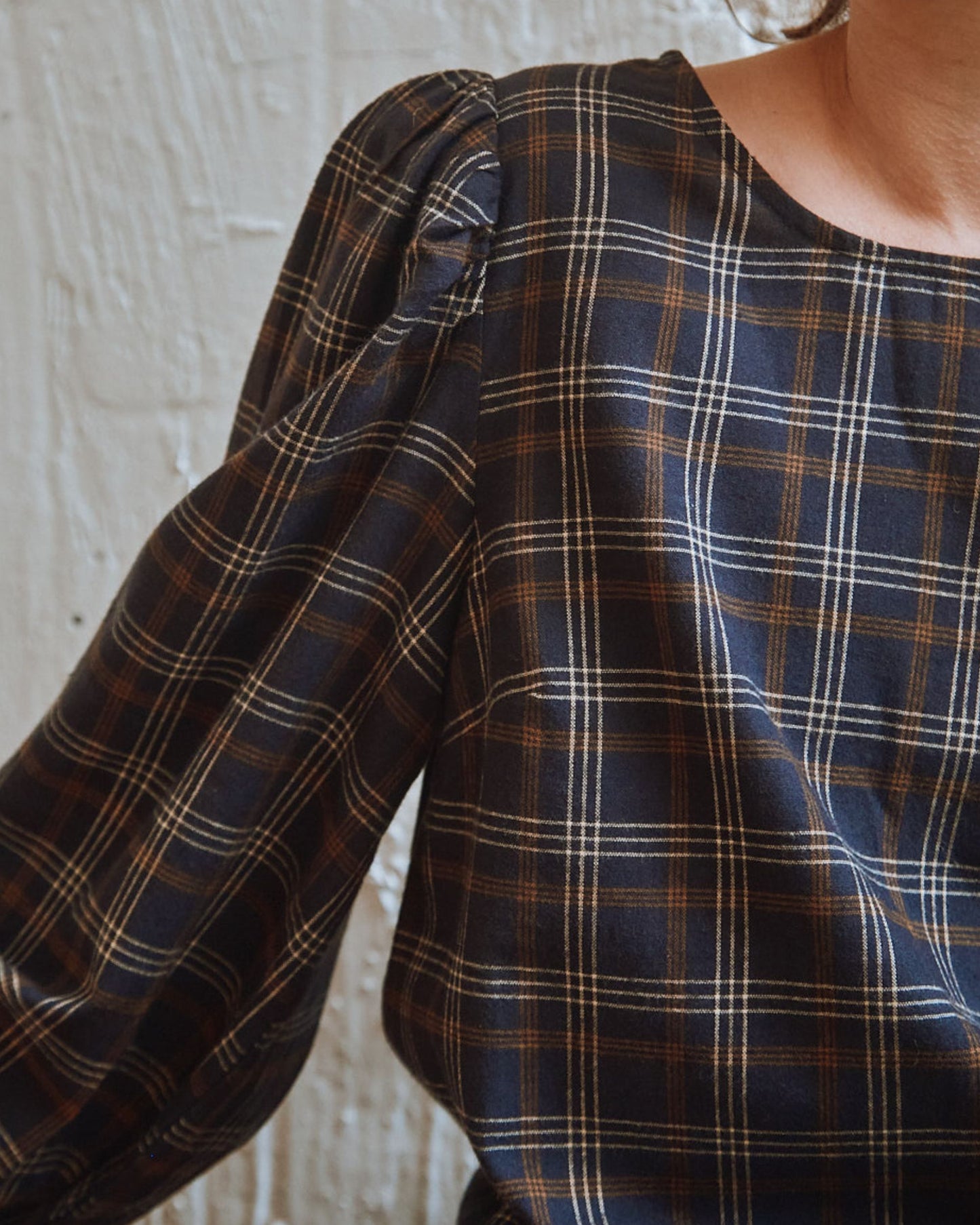 Blouse carreaux gavin bitume