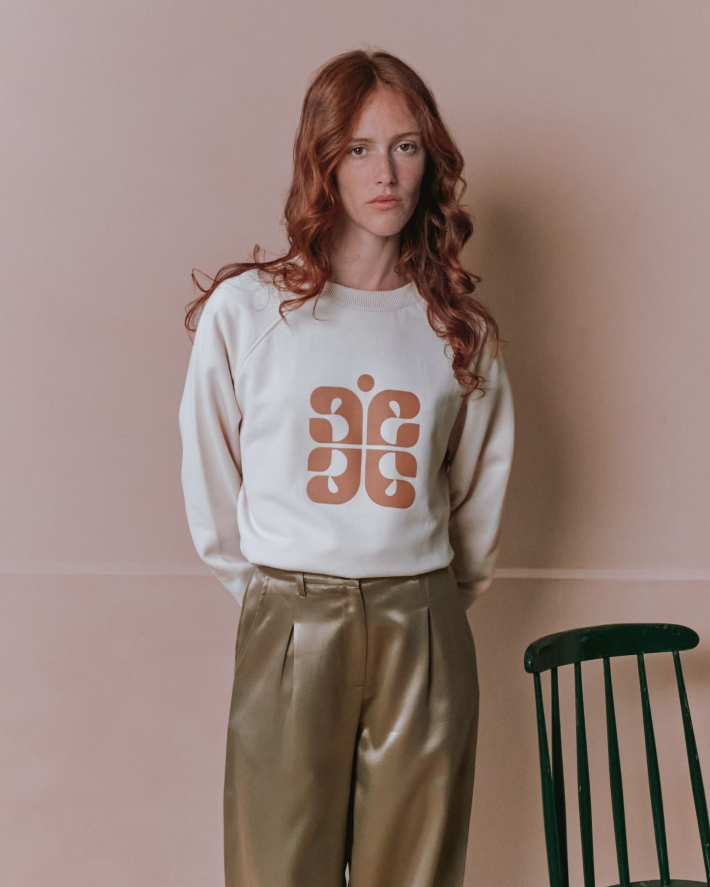 Pantalon - Satiné beige doré