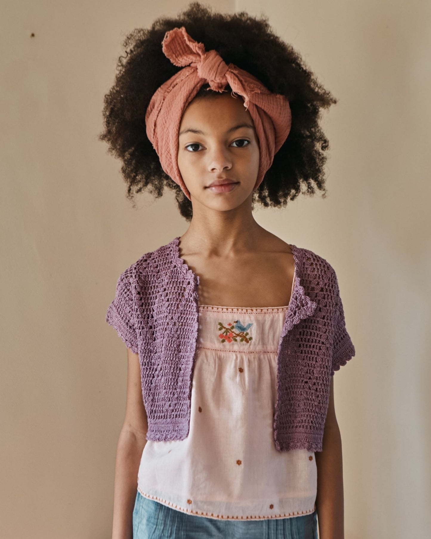 Cardigan - Crochet violet