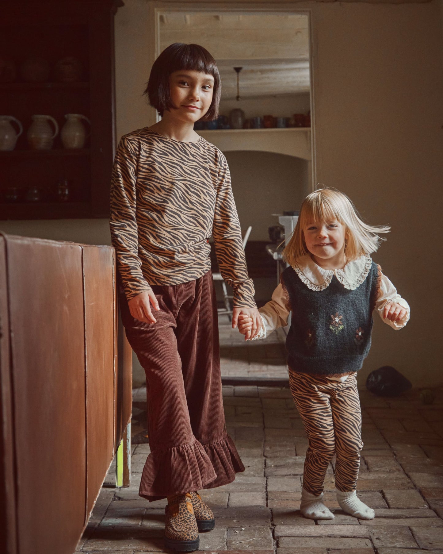 Legging coton bio zèbre