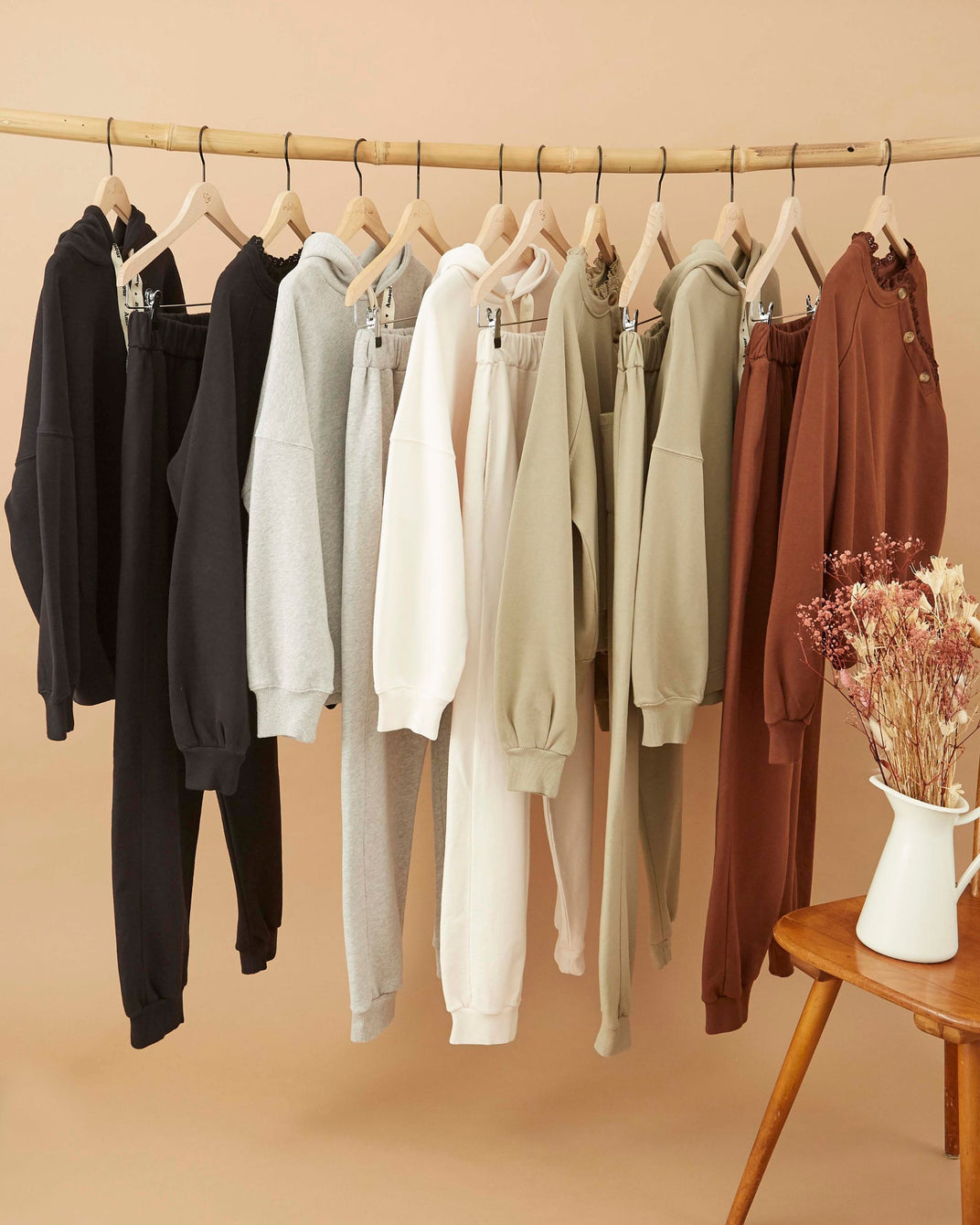 Jogging coton bio gris chiné