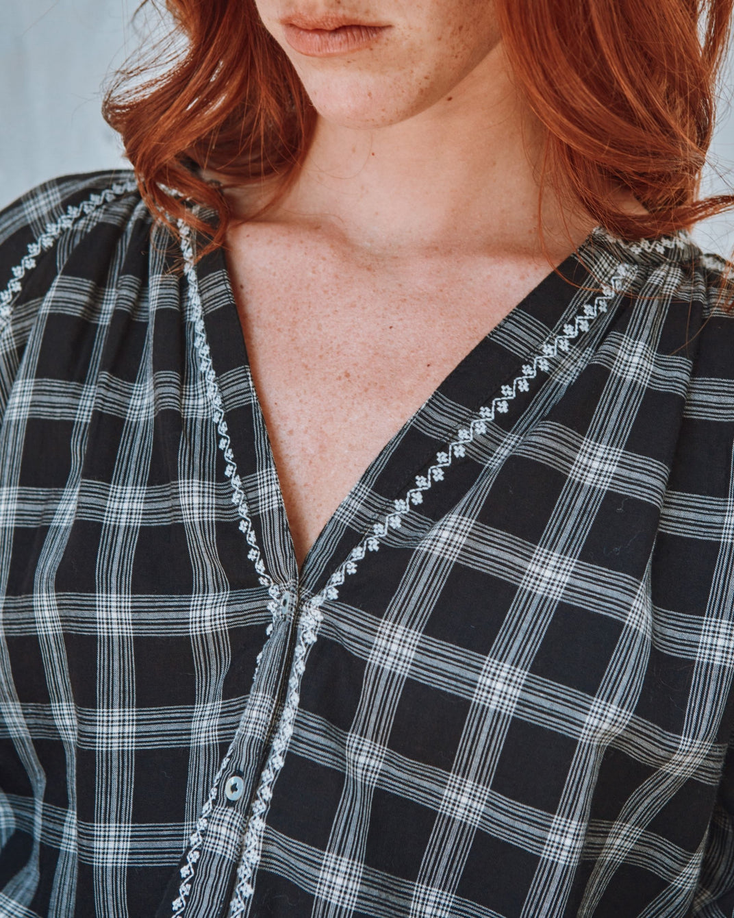 soho plaid blouse