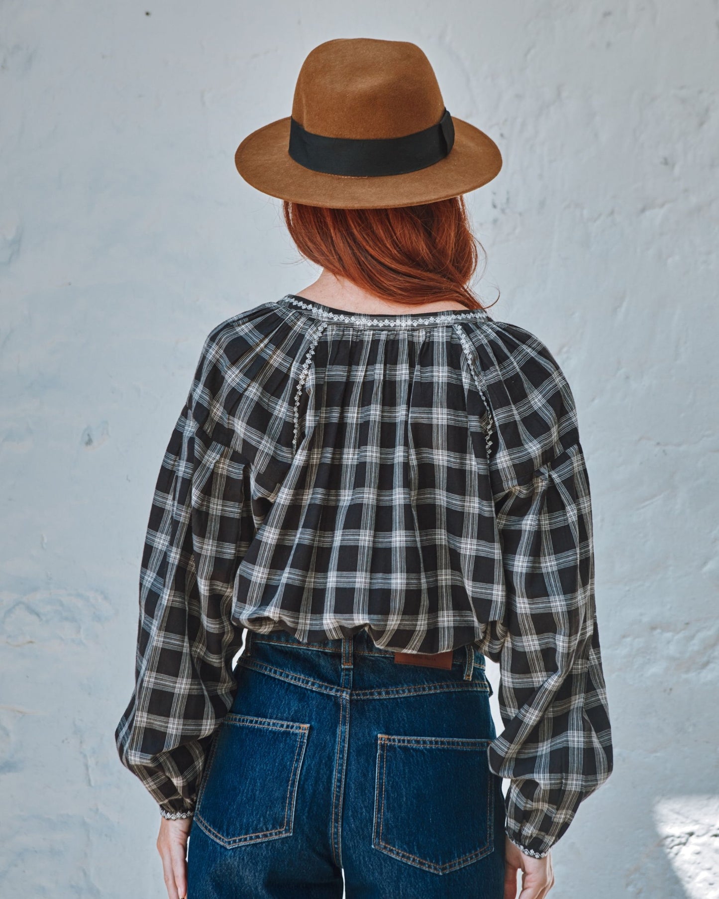 soho plaid blouse