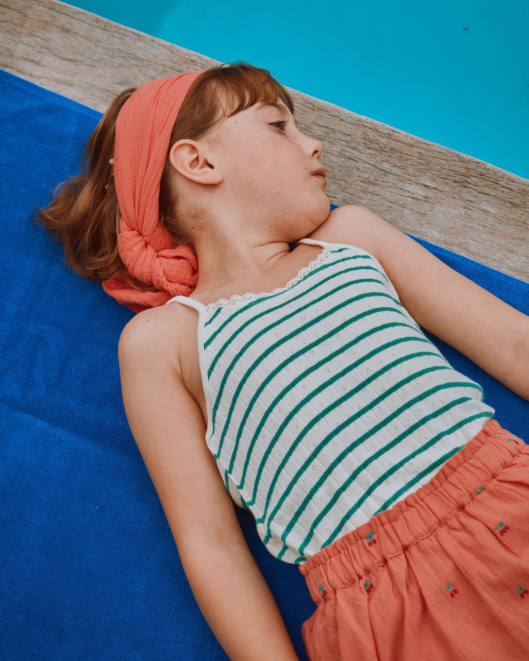 Débardeur - fille modal rayures haricot