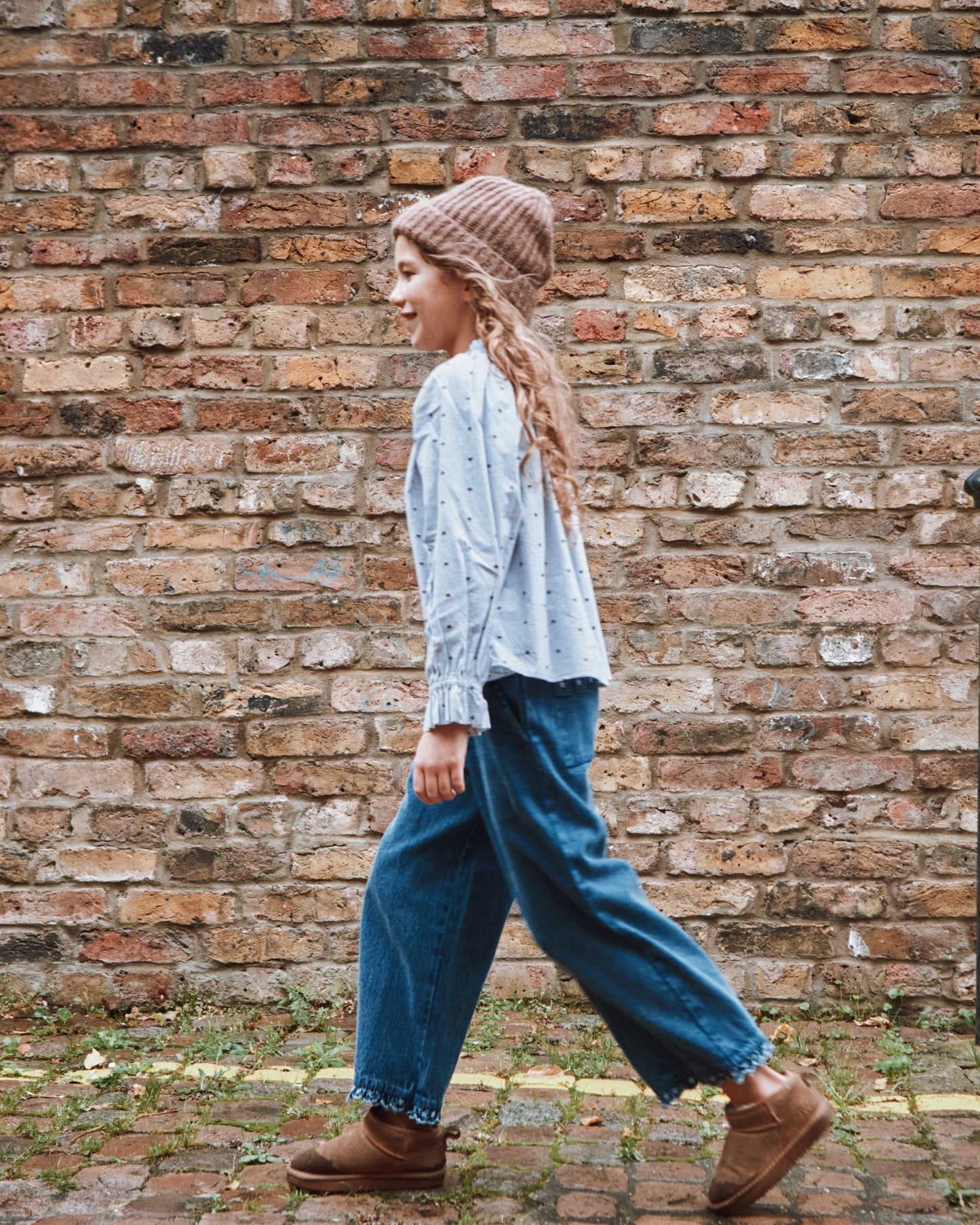 heart jacquard blouse