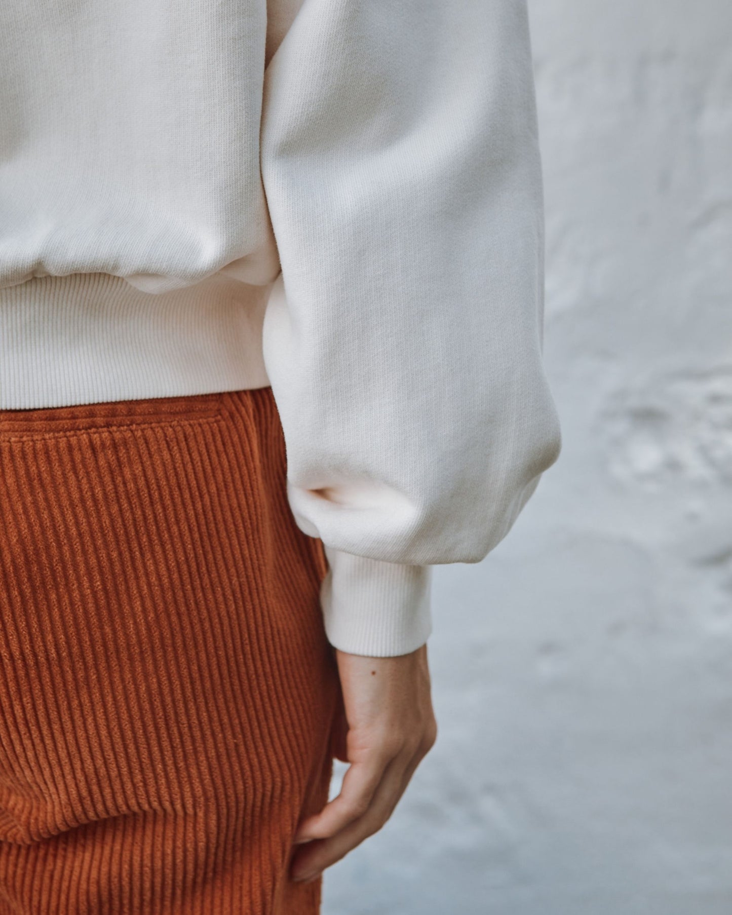 Sweat broderie anglaise coton bio écru