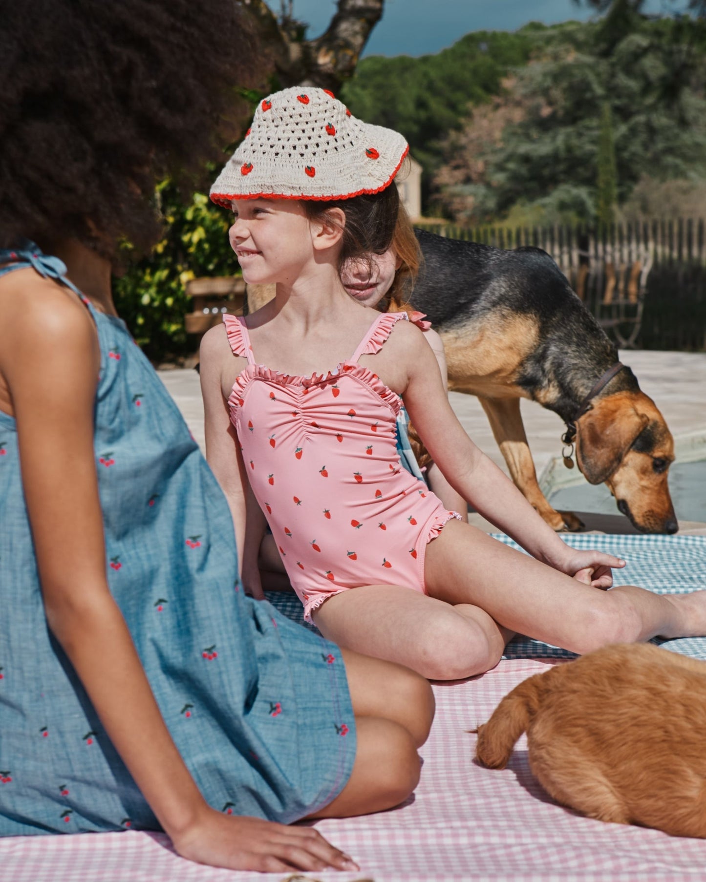 Maillot de bain - Une pièce fraises rose