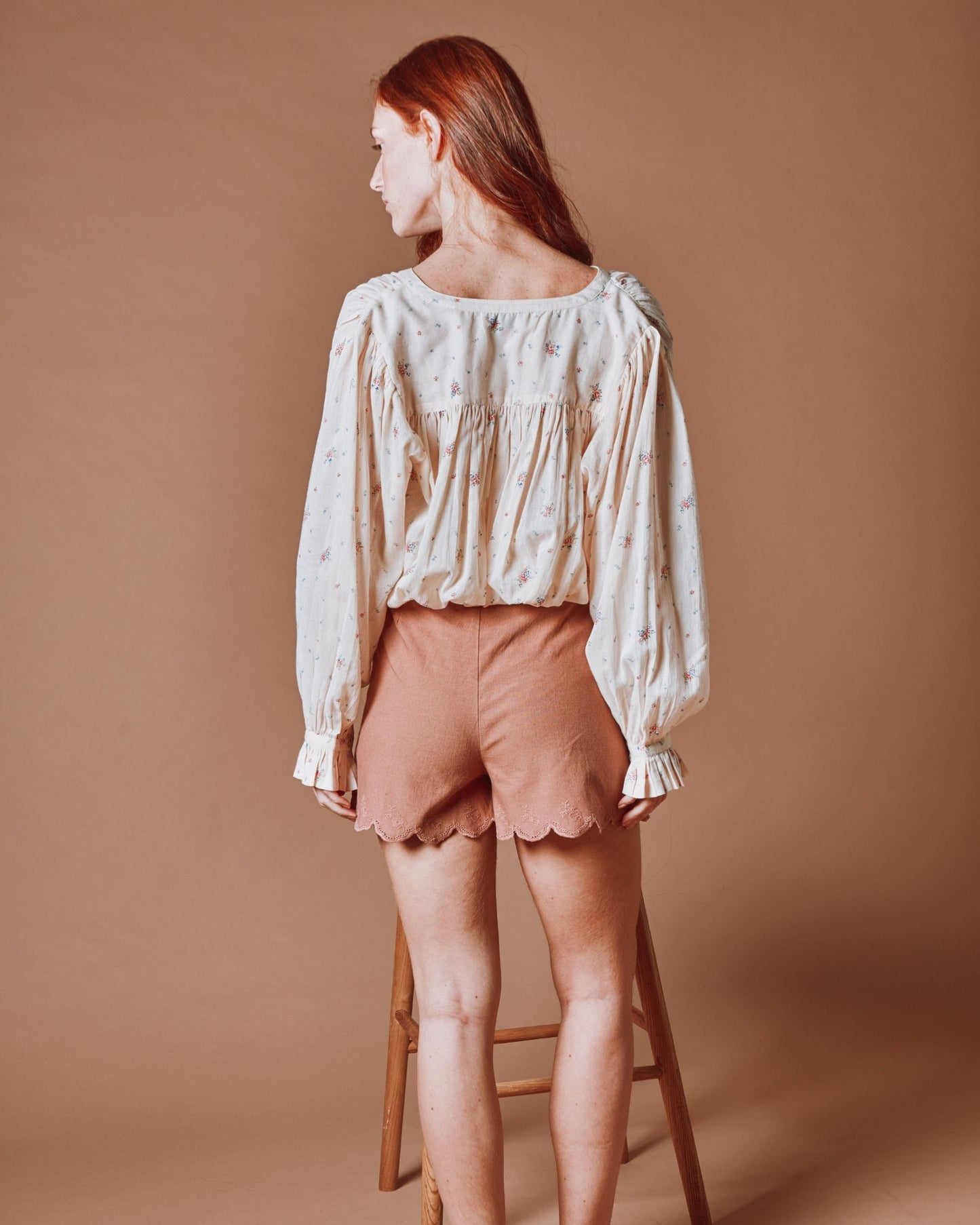 Blouse - Fleurie vintage crème