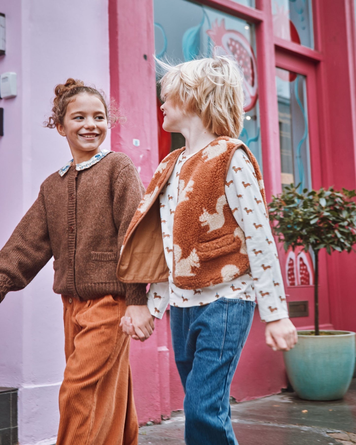 T-shirt teckels coton bio écru