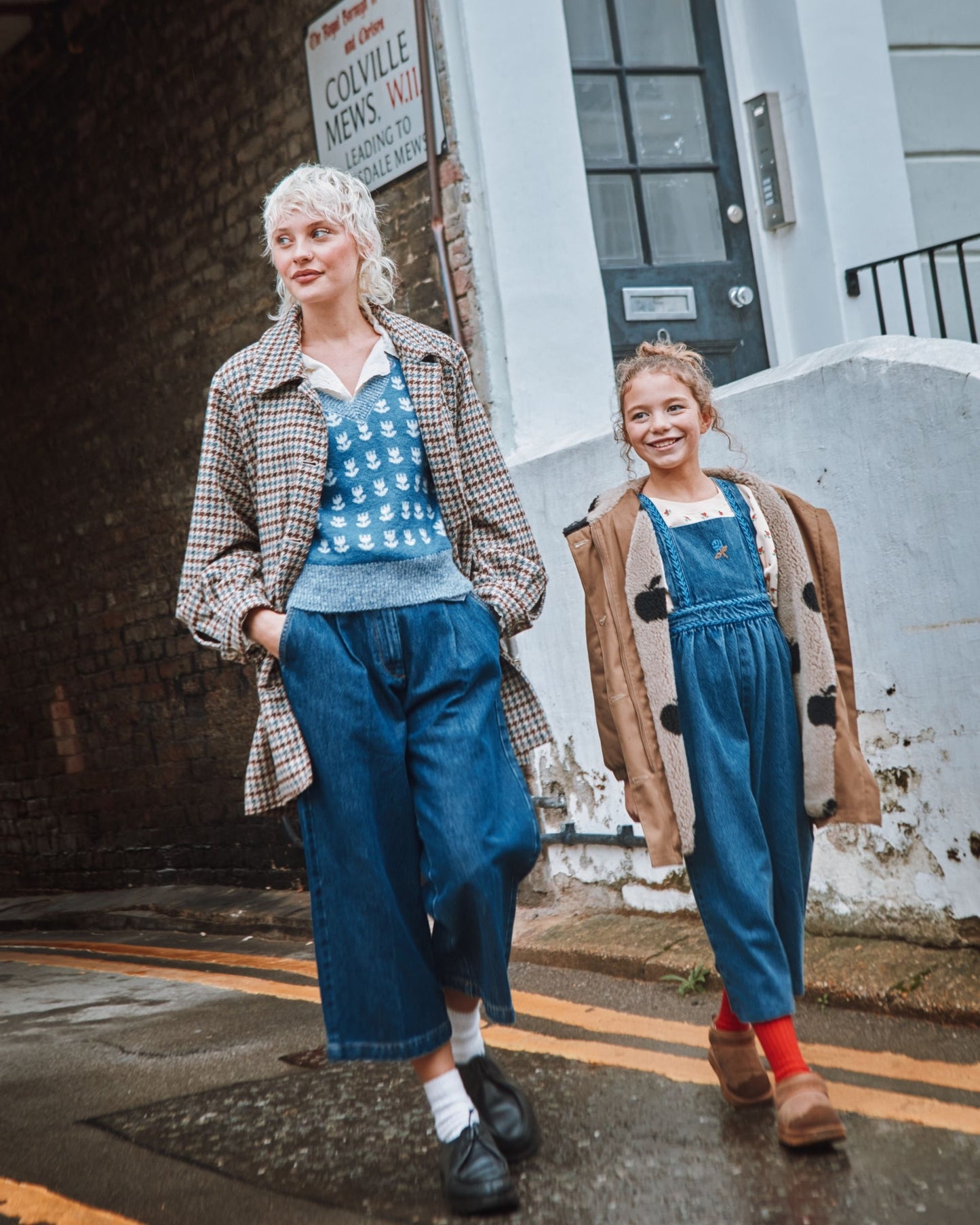 embroidered denim overalls