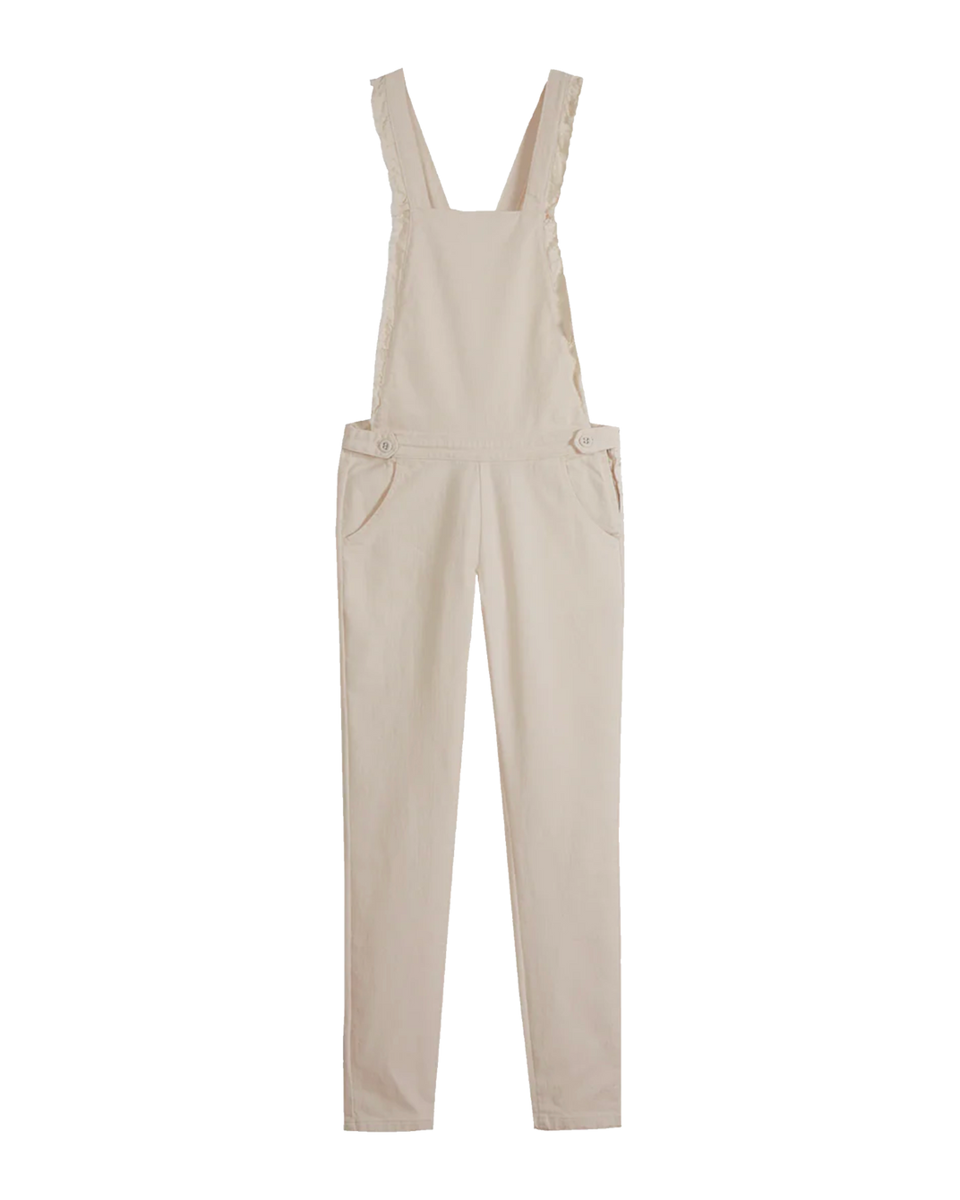 Salopette - denim dos croisé écru