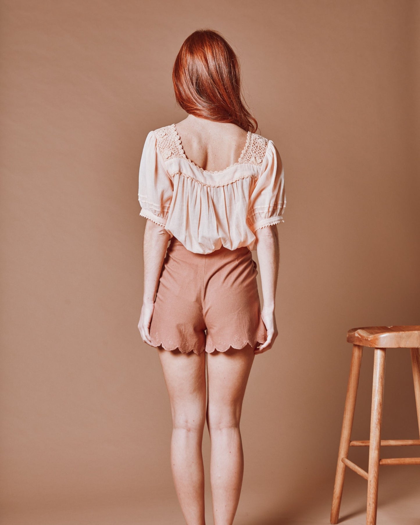 Blouse - Crochet abricot