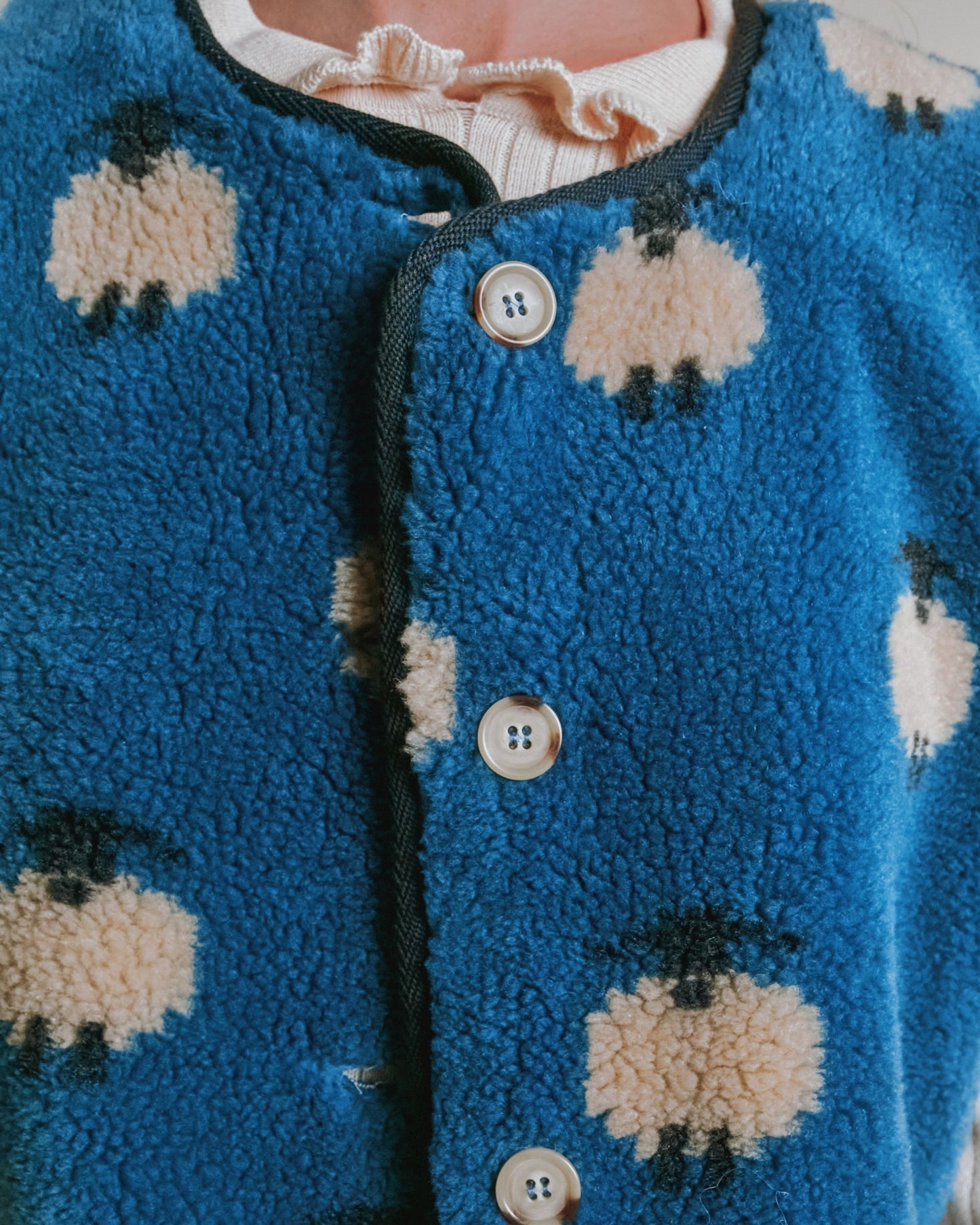 Veste sans manches - Moumoute moutons bleu
