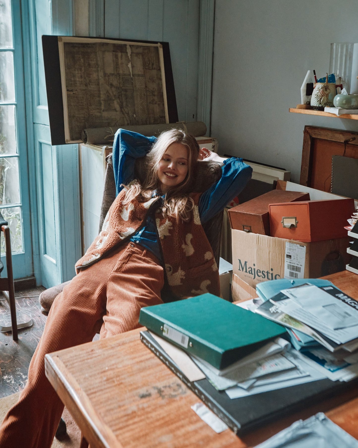 Pantalon velours cotelé caramel