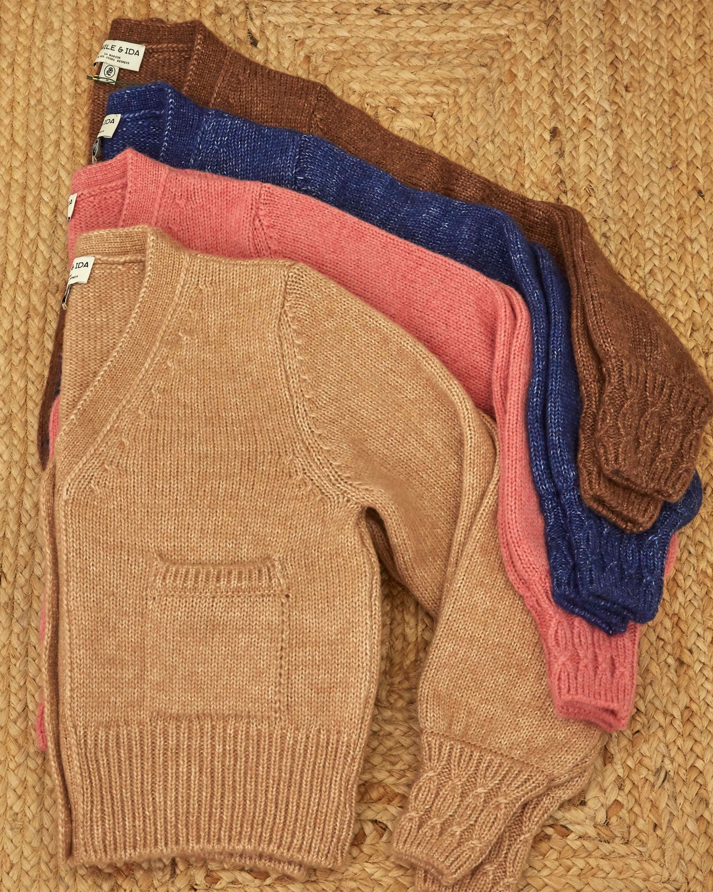 beige rib cardigan
