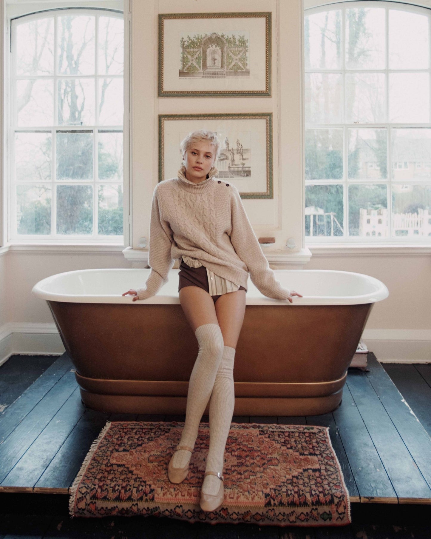 Pull irlandais - Torsadé beige