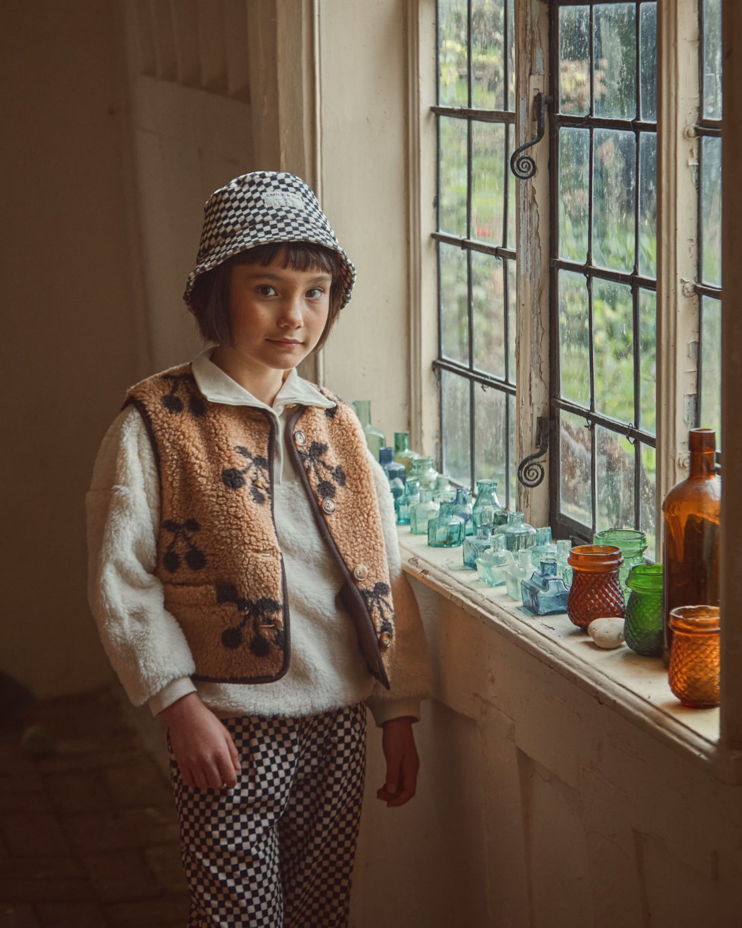 Veste sans manches enfant sherpa caramel