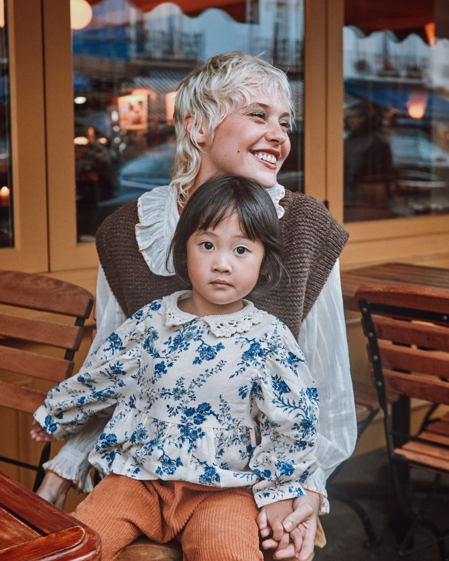 blue orchid crochet collar blouse